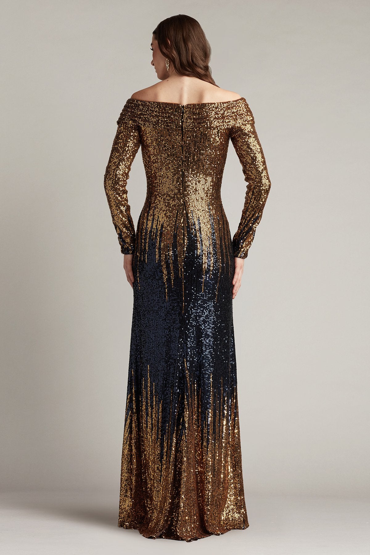 Vionne Off-Shoulder Sequin Gown – Tadashi Shoji Official Online
