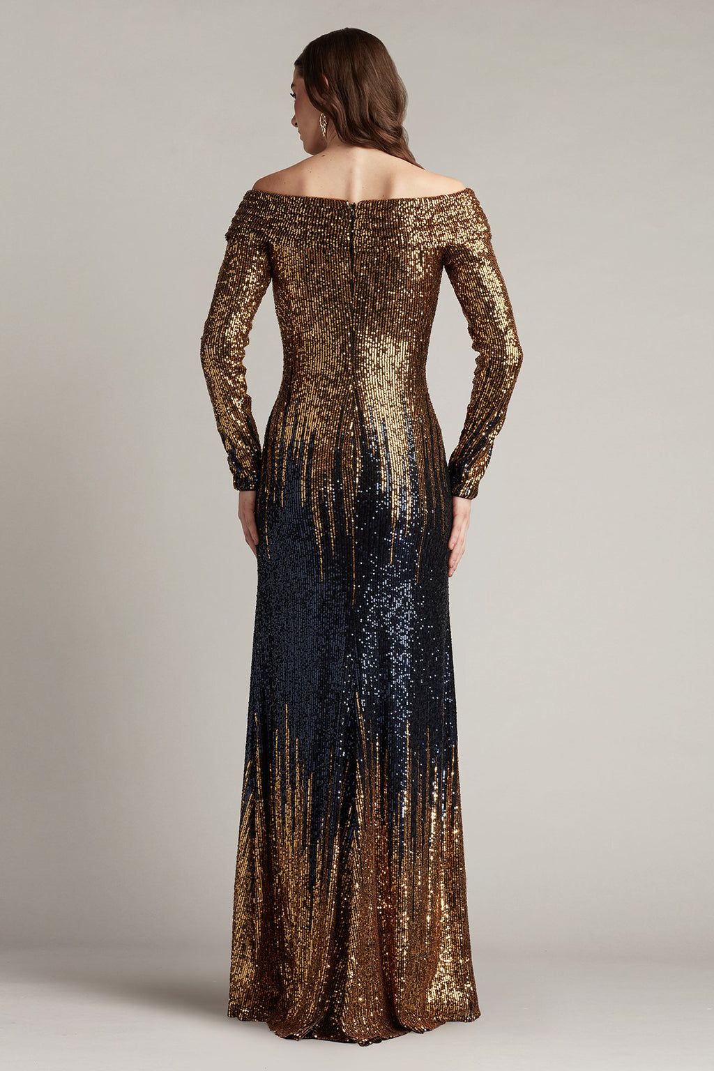 Vionne Off-Shoulder Sequin Gown