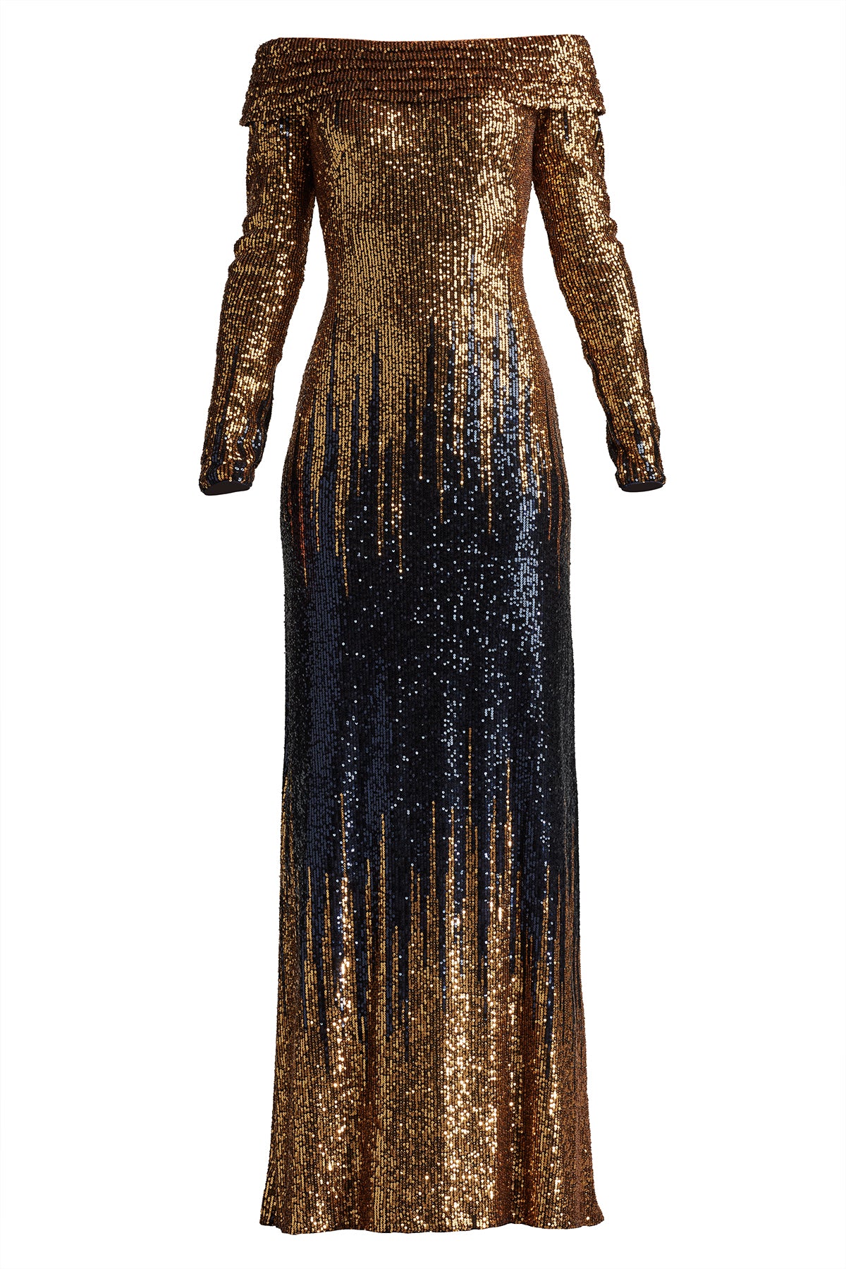 Vionne Off-Shoulder Sequin Gown – Tadashi Shoji Official Online