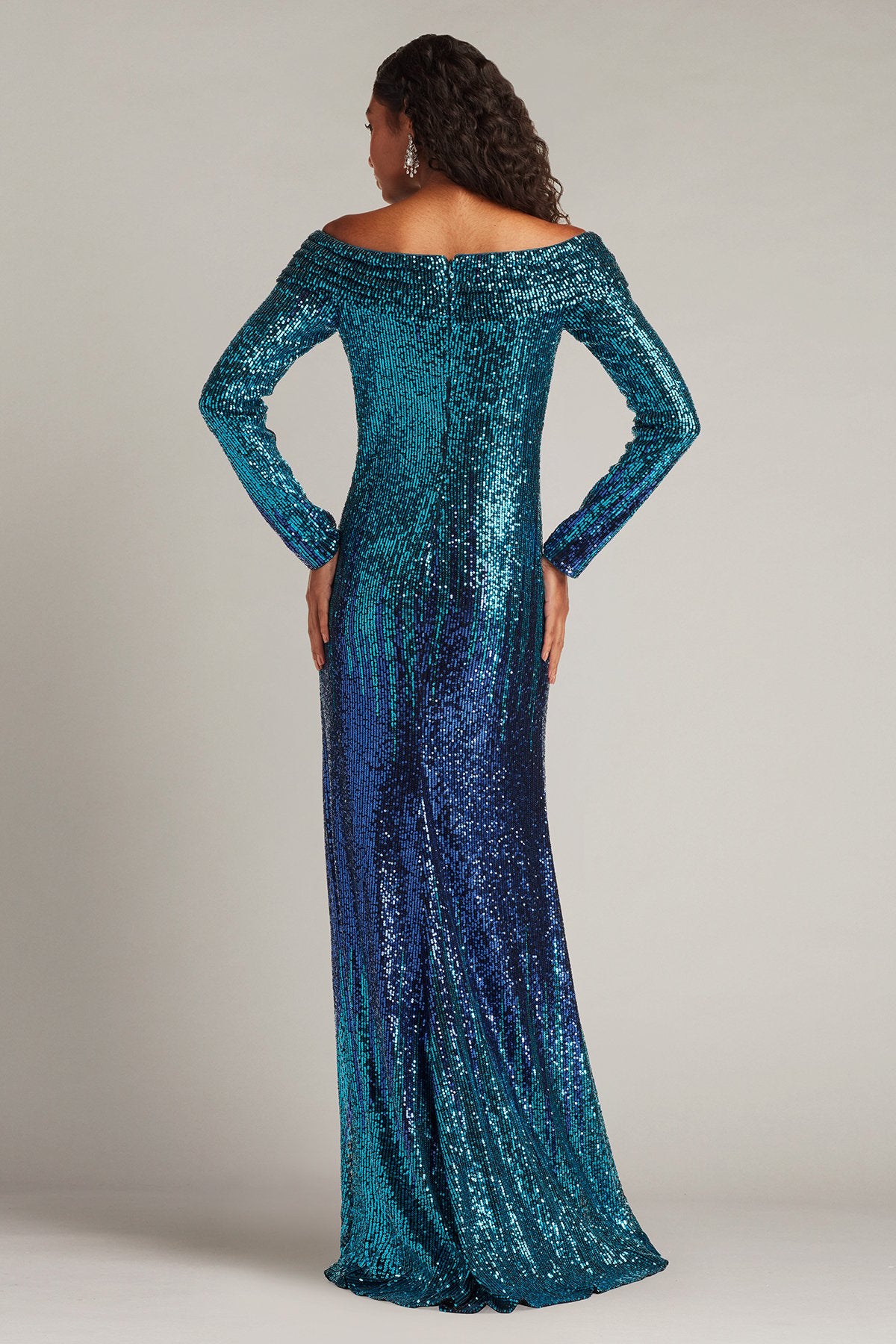 off shoulder long sleeve sequin dress Vionne Off-Shoulder Sequin Gown – Tadashi Shoji Official Online Boutique