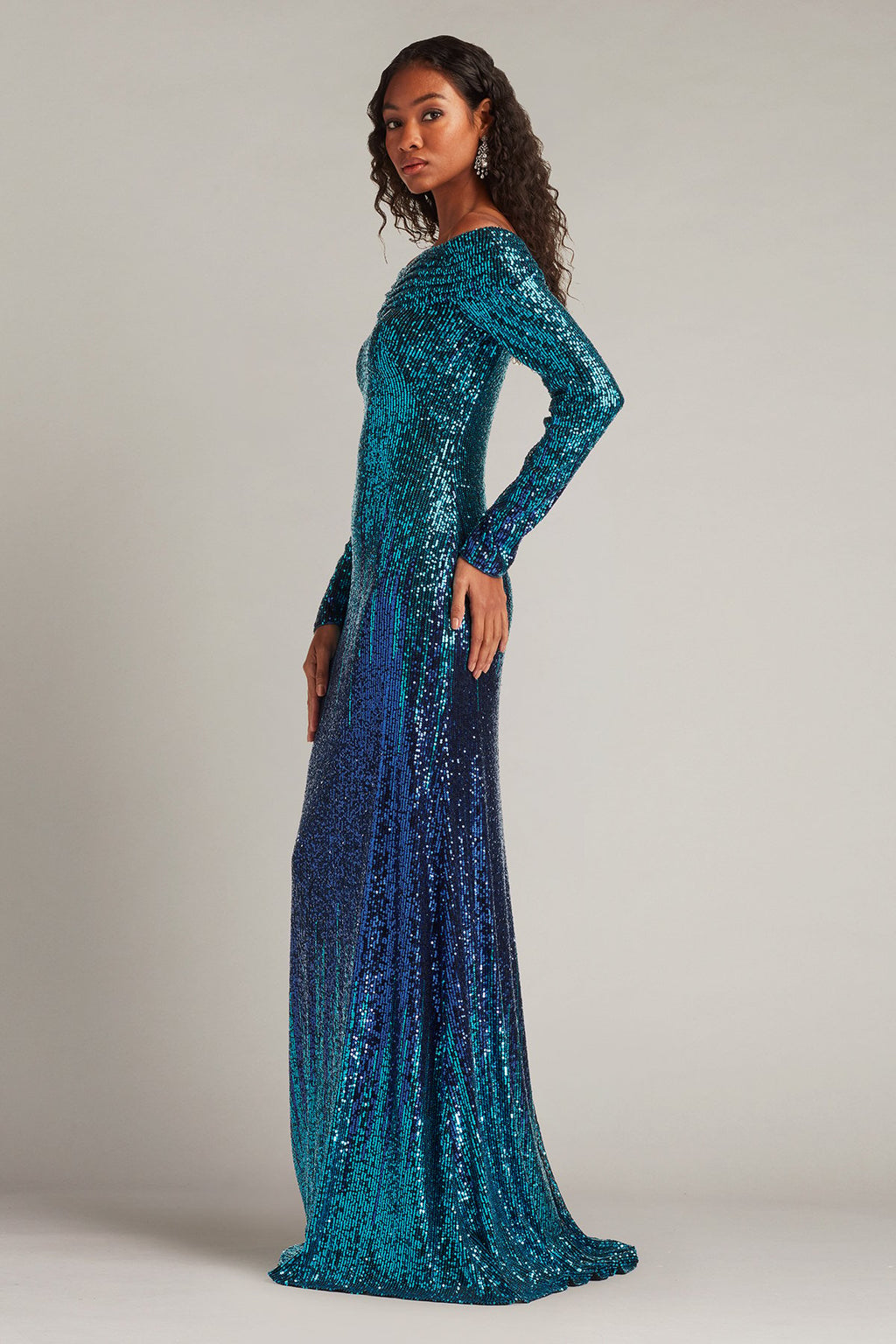 Vionne Off-Shoulder Sequin Gown