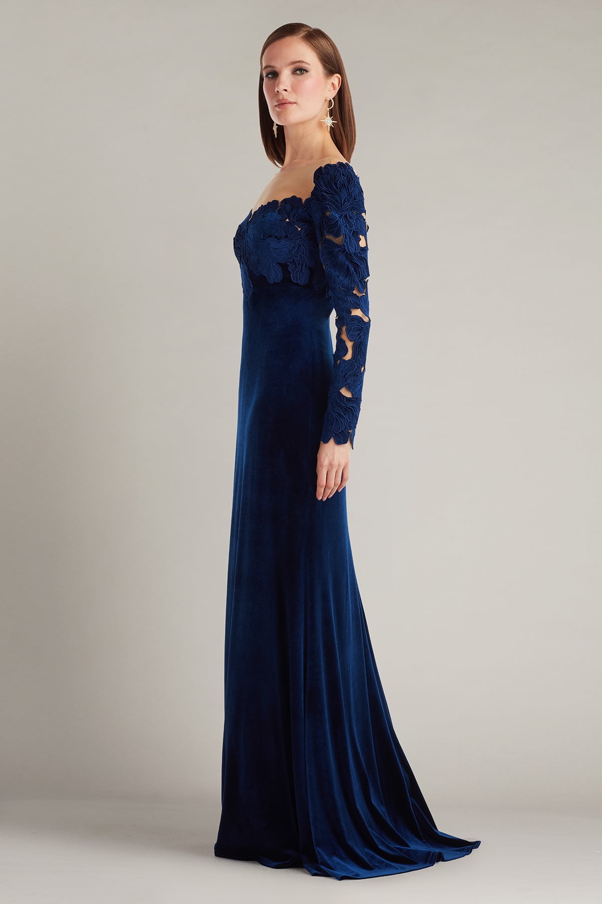 Rhyne Embroidered Velvet Gown