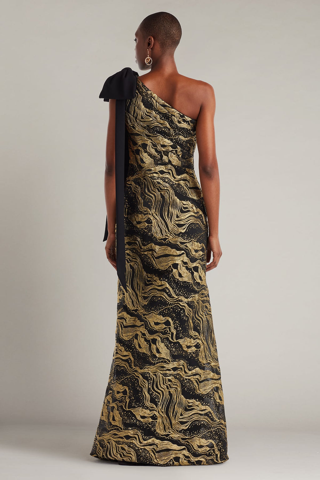 Shariza Bow-Shoulder Gown