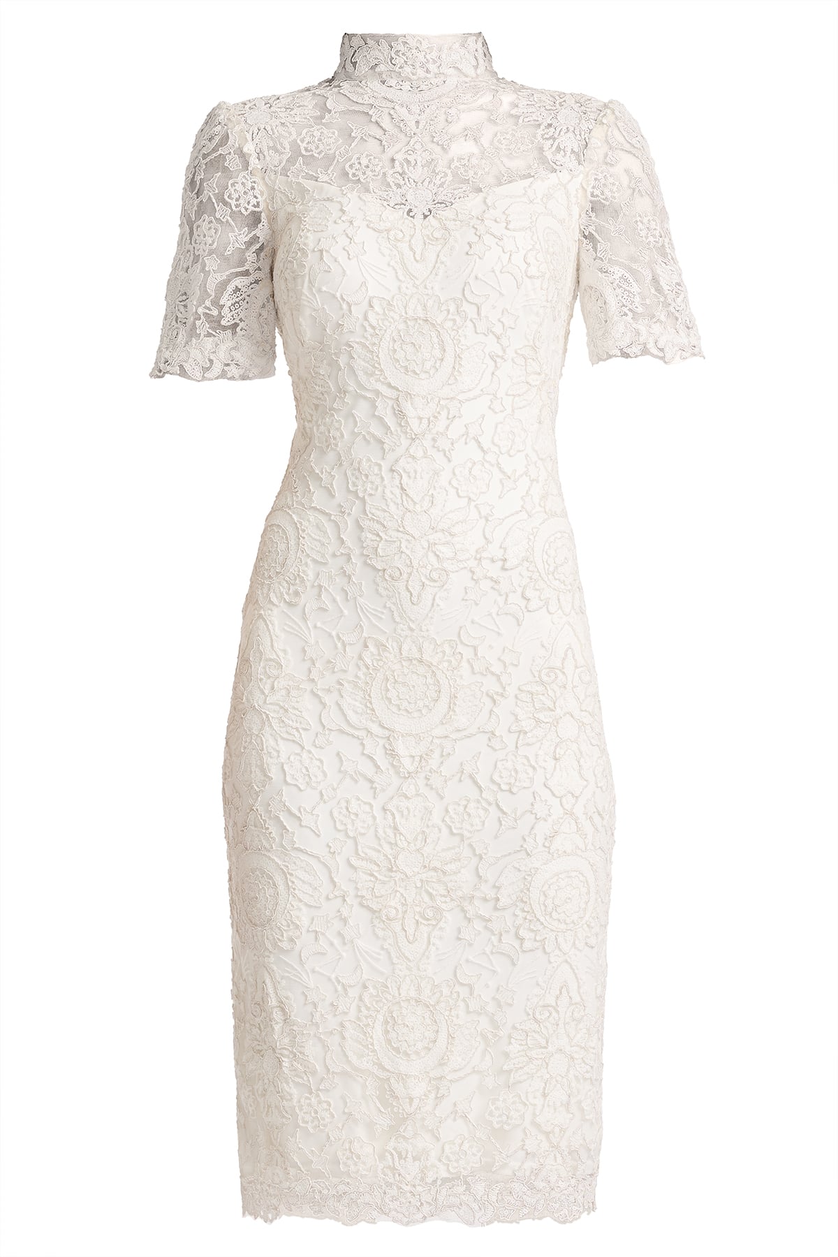 Marise Sequin Embroidered Illusion Dress