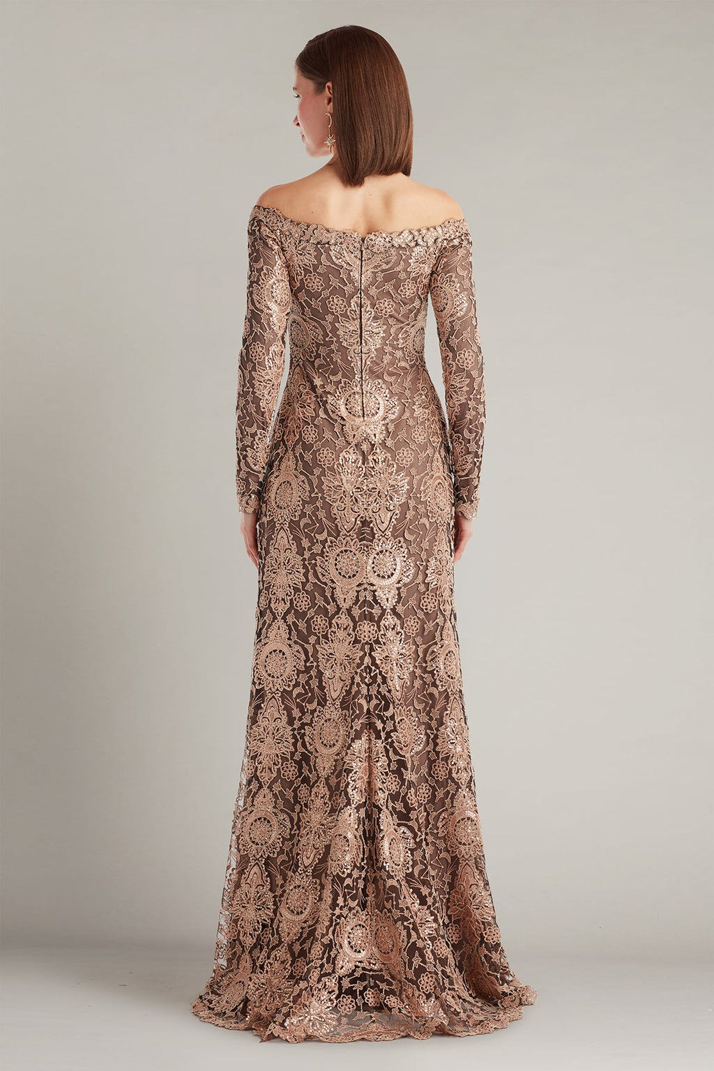 Elisara Sequin Embroidered Gown