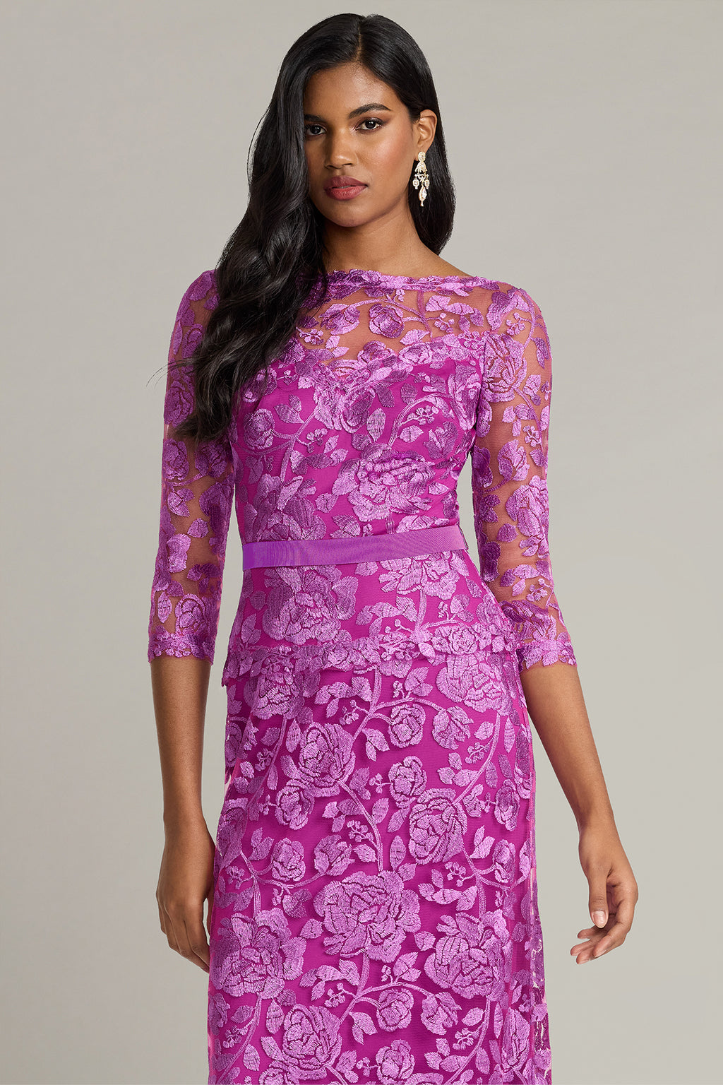 Carelle Embroidered Tulle Gown