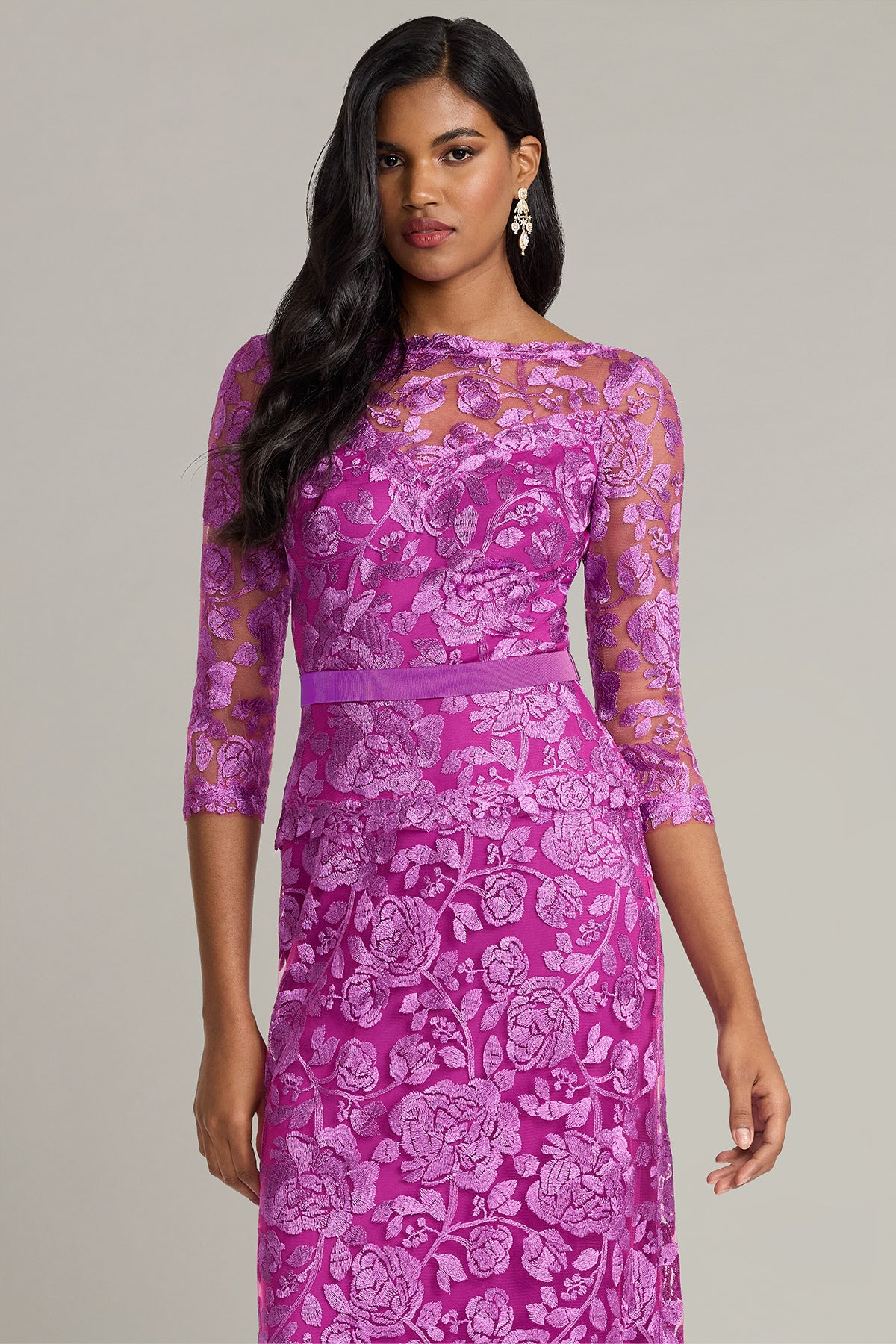 Carelle Embroidered Tulle Gown
