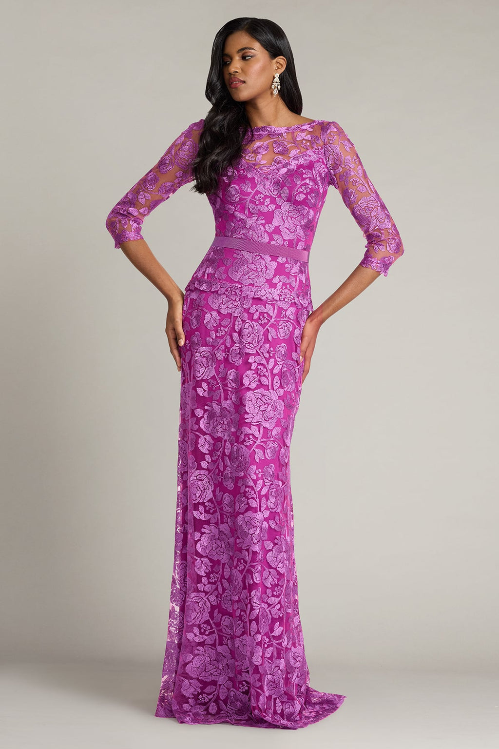 Carelle Embroidered Tulle Gown