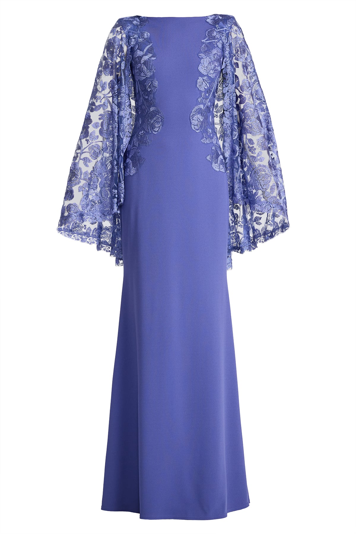 Margolin Embroidered Cape Gown