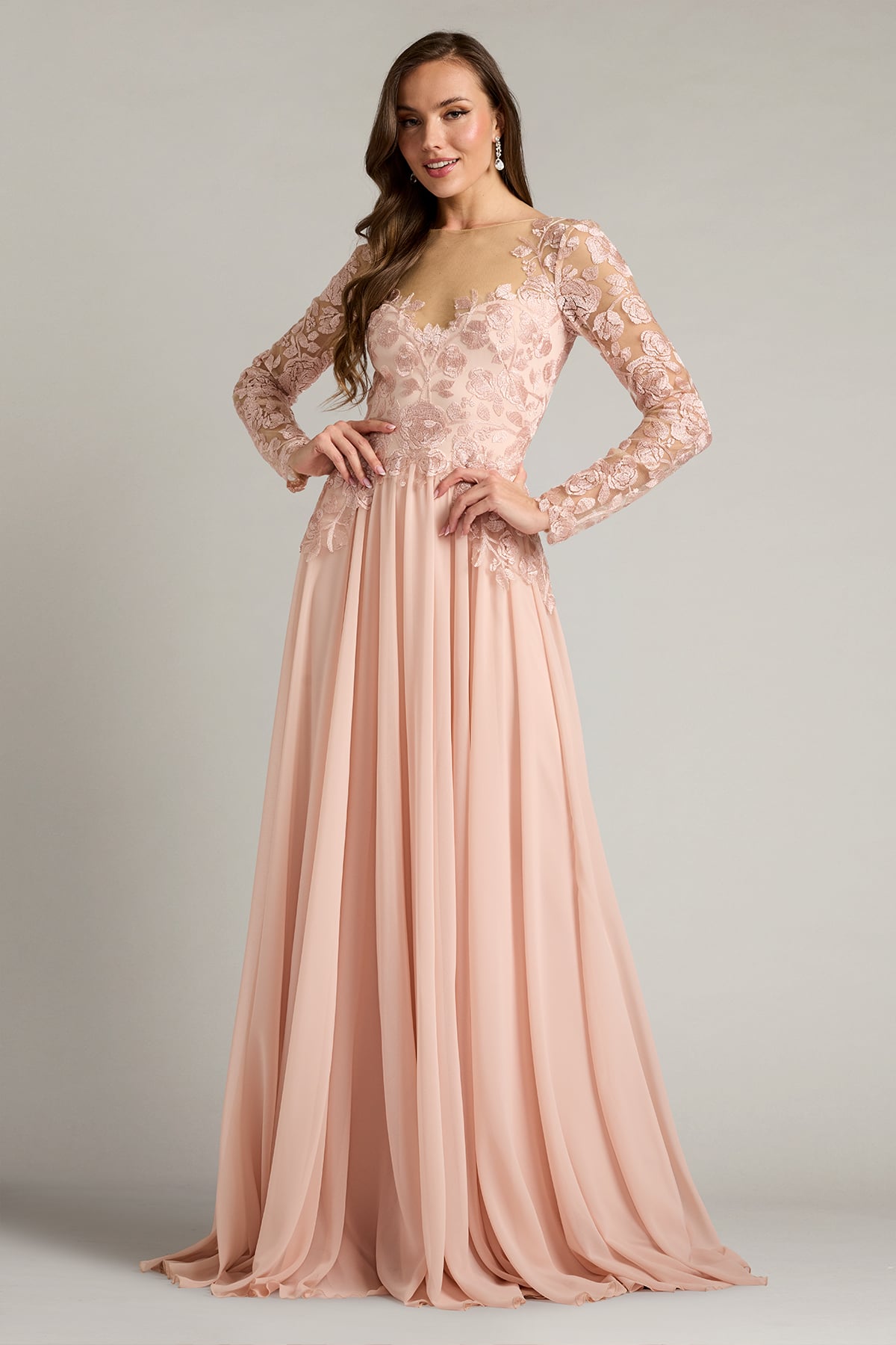 Lendon Embroidered Tulle Gown