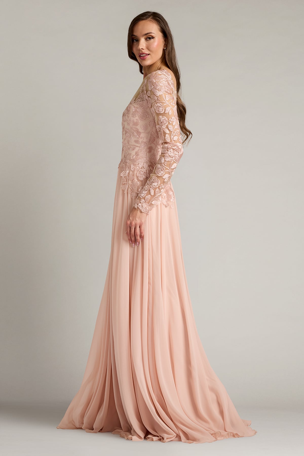 Lendon Embroidered Tulle Gown