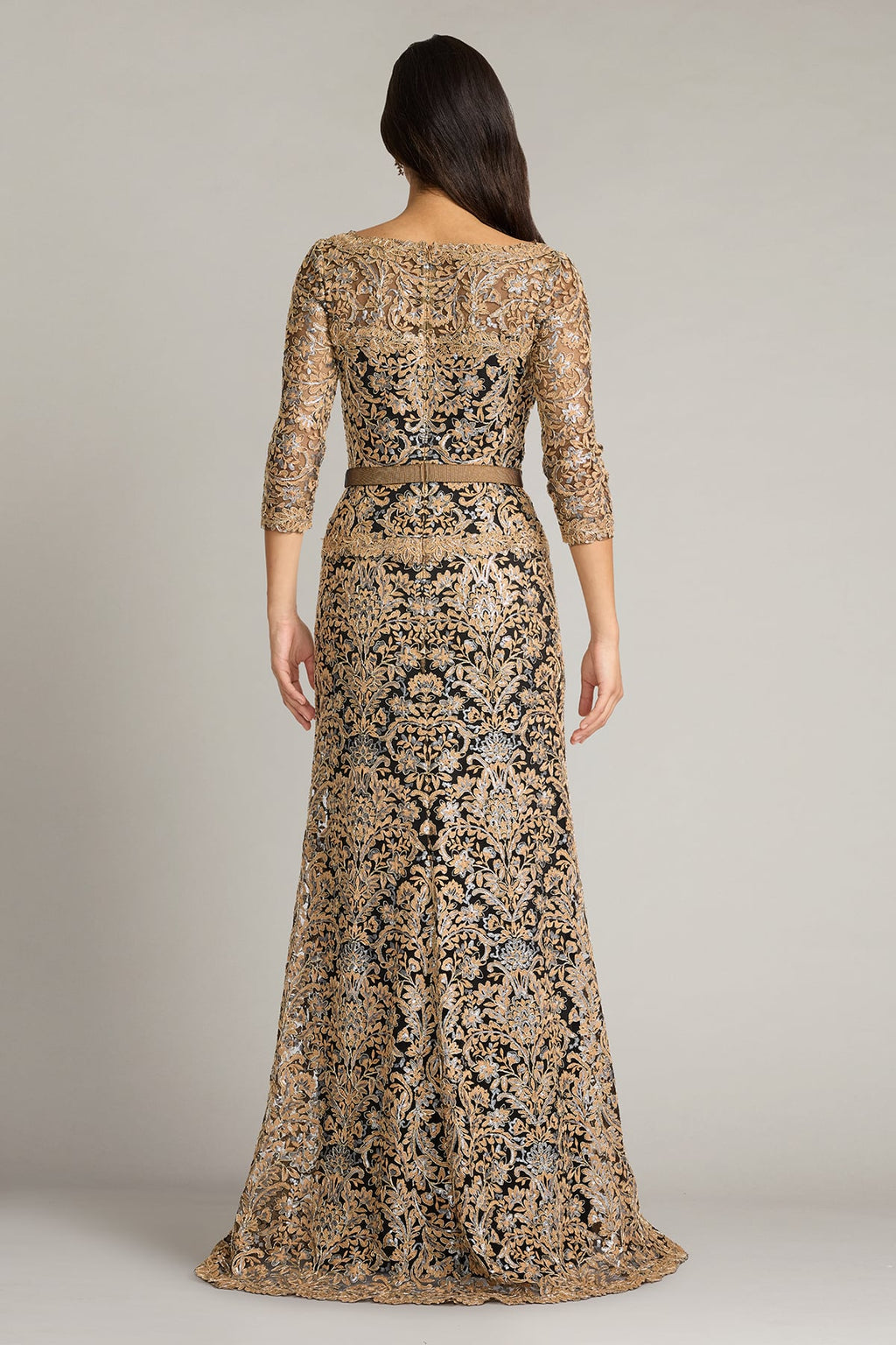 Aziza Sequin Embroidered Tulle Gown