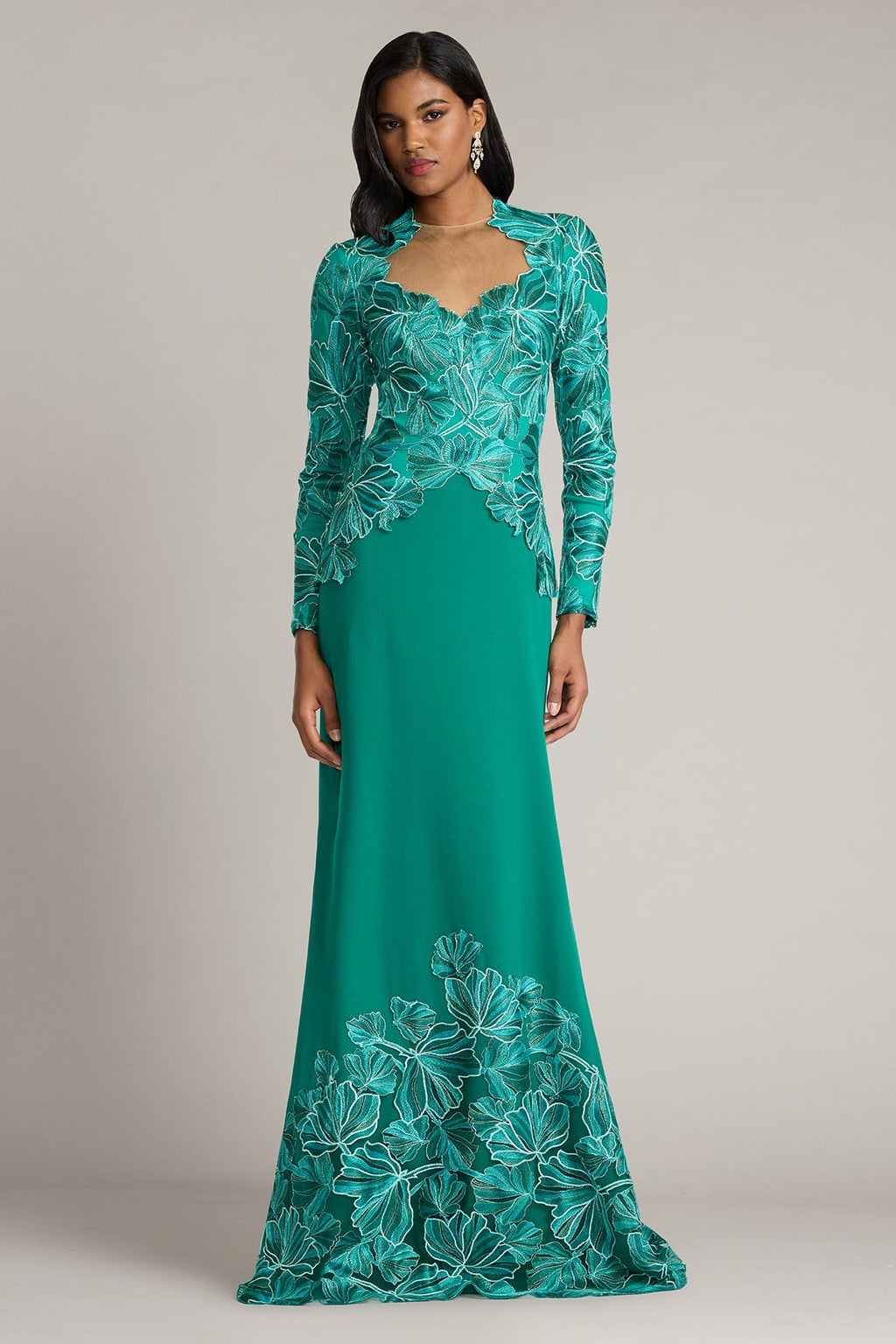 Mireille Embroidered Tulle Gown