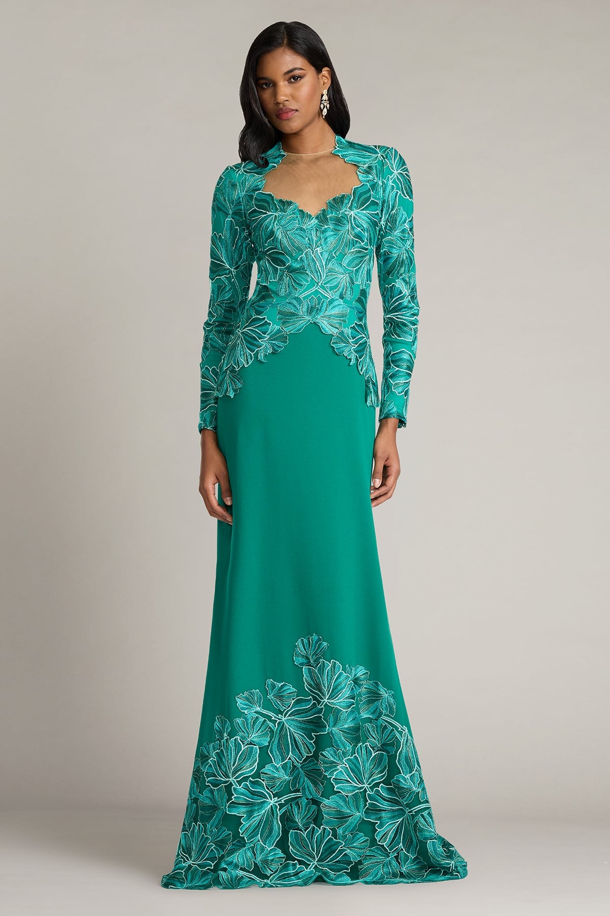 Mireille Embroidered Tulle Gown