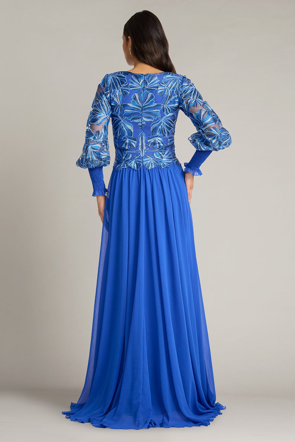 Dansby Embroidered Bishop Sleeve Gown