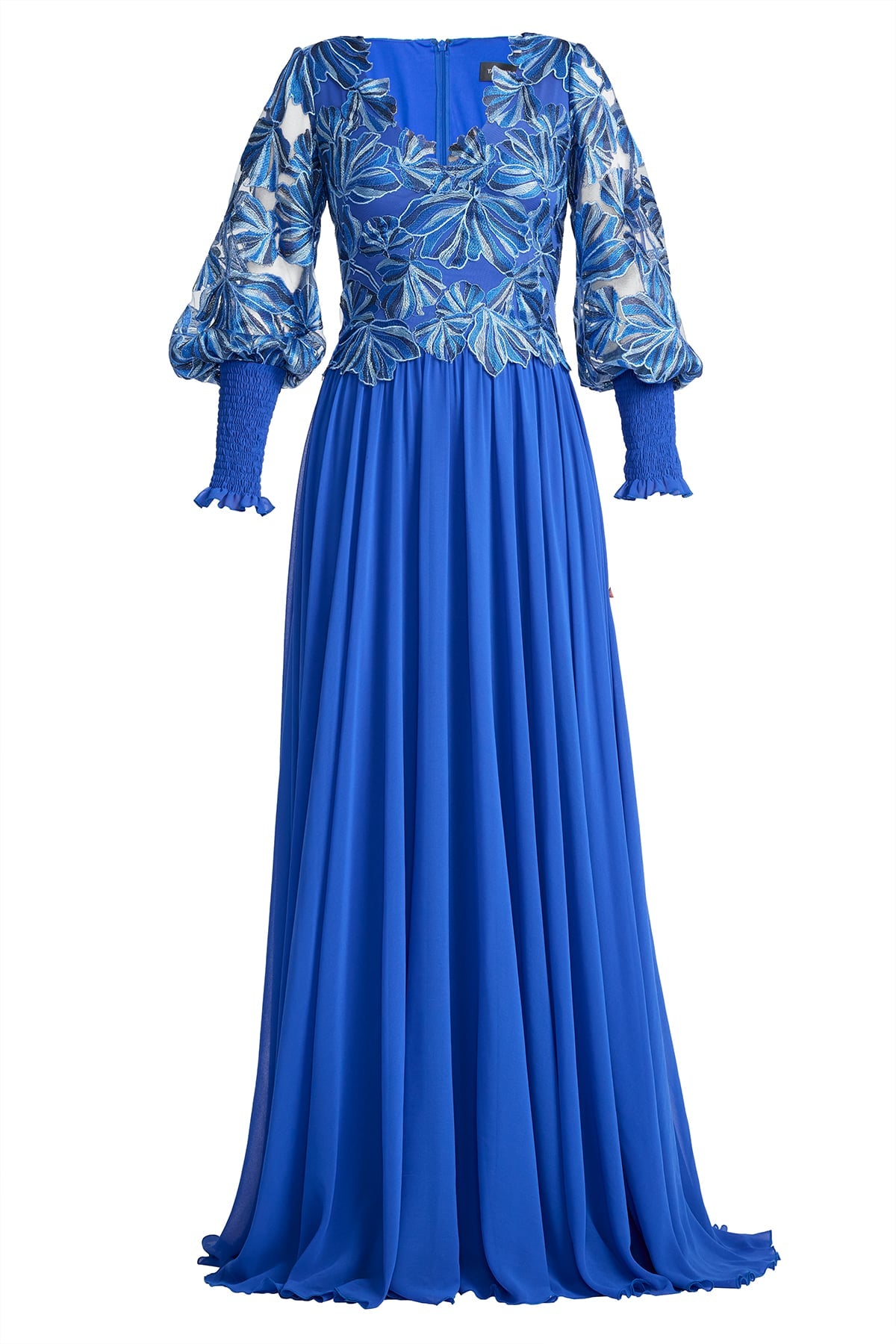 Dansby Embroidered Bishop Sleeve Gown