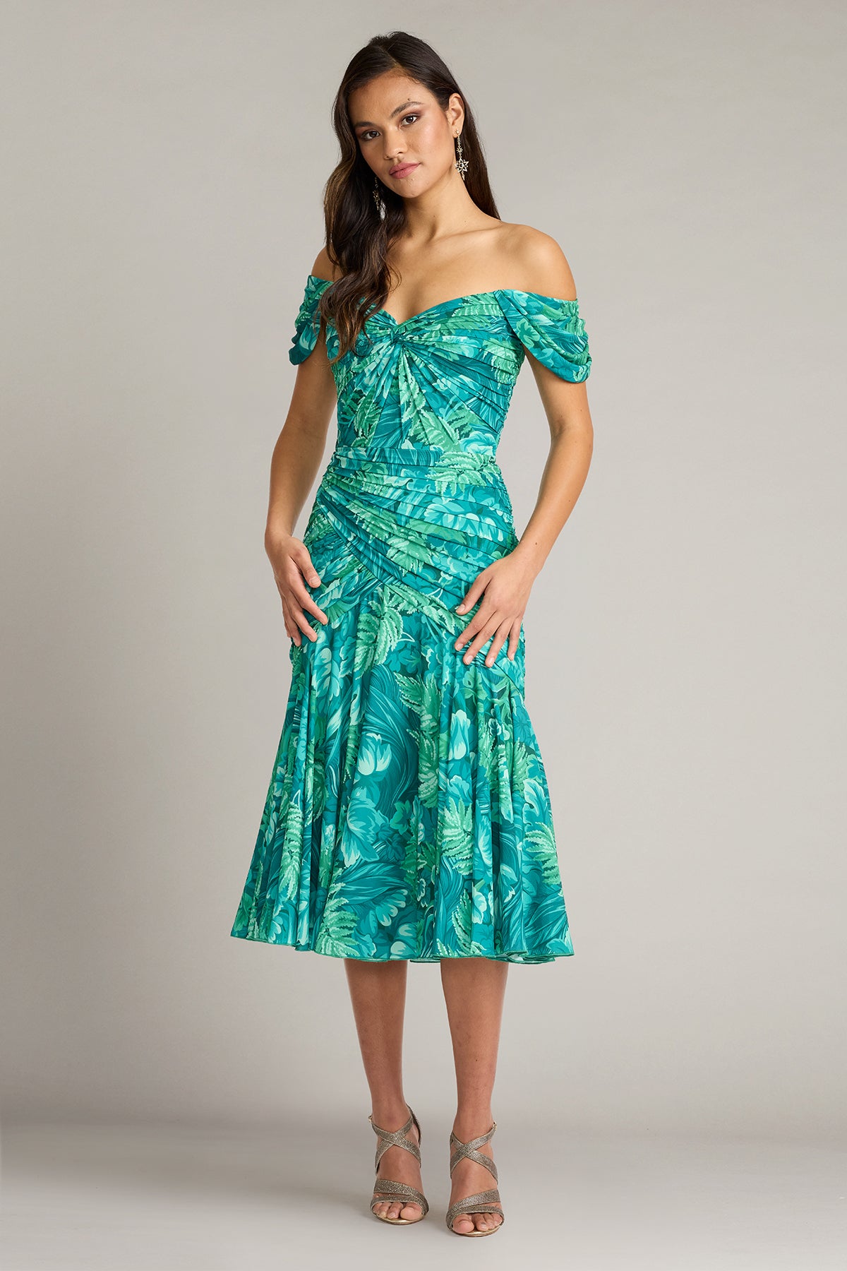 Cabbie Foliage Print Midi Dress Tadashi Shoji Official Online Boutique Cabbie Foliage Print Midi Dress Tadashi Shoji Official Online Boutique