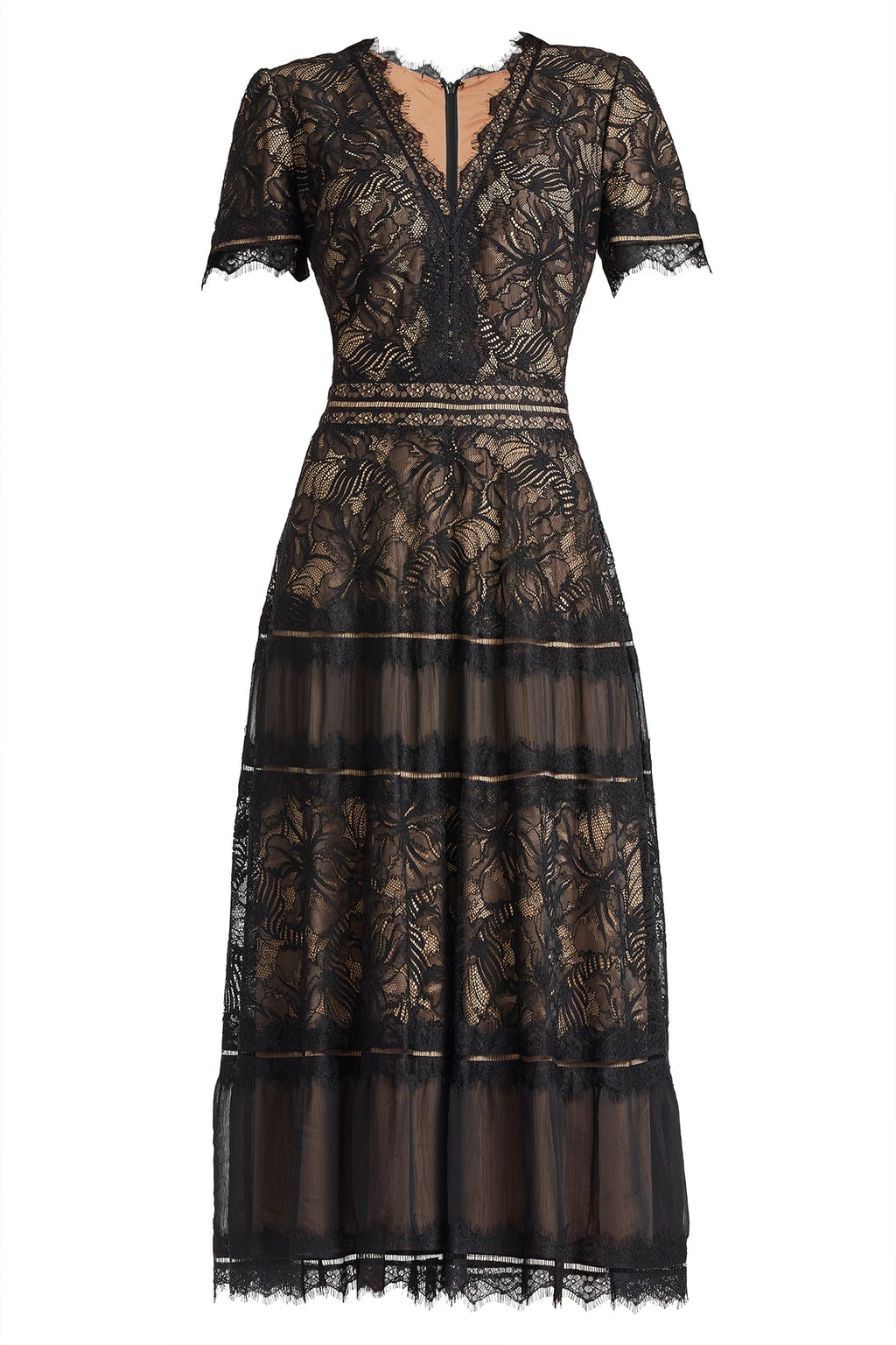 Macia Orchid Lace Tea-Length Dress