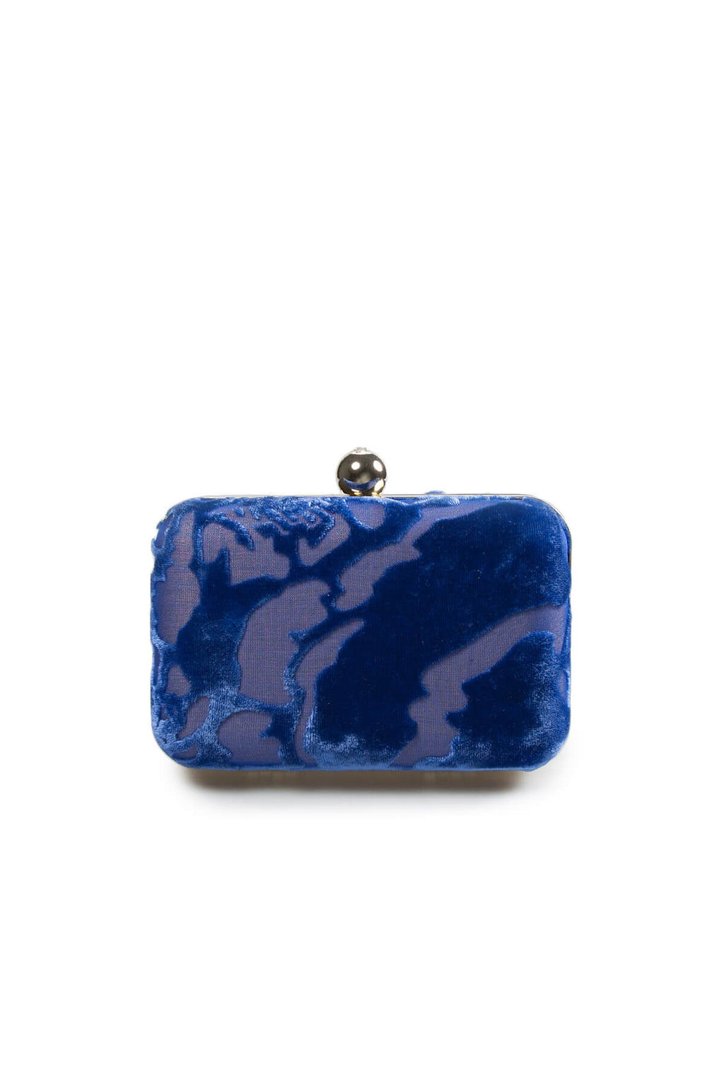 Cut Velvet Box Clutch in Jewel