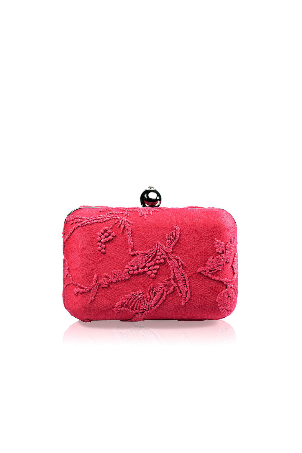 Embroidered Lace Box Clutch