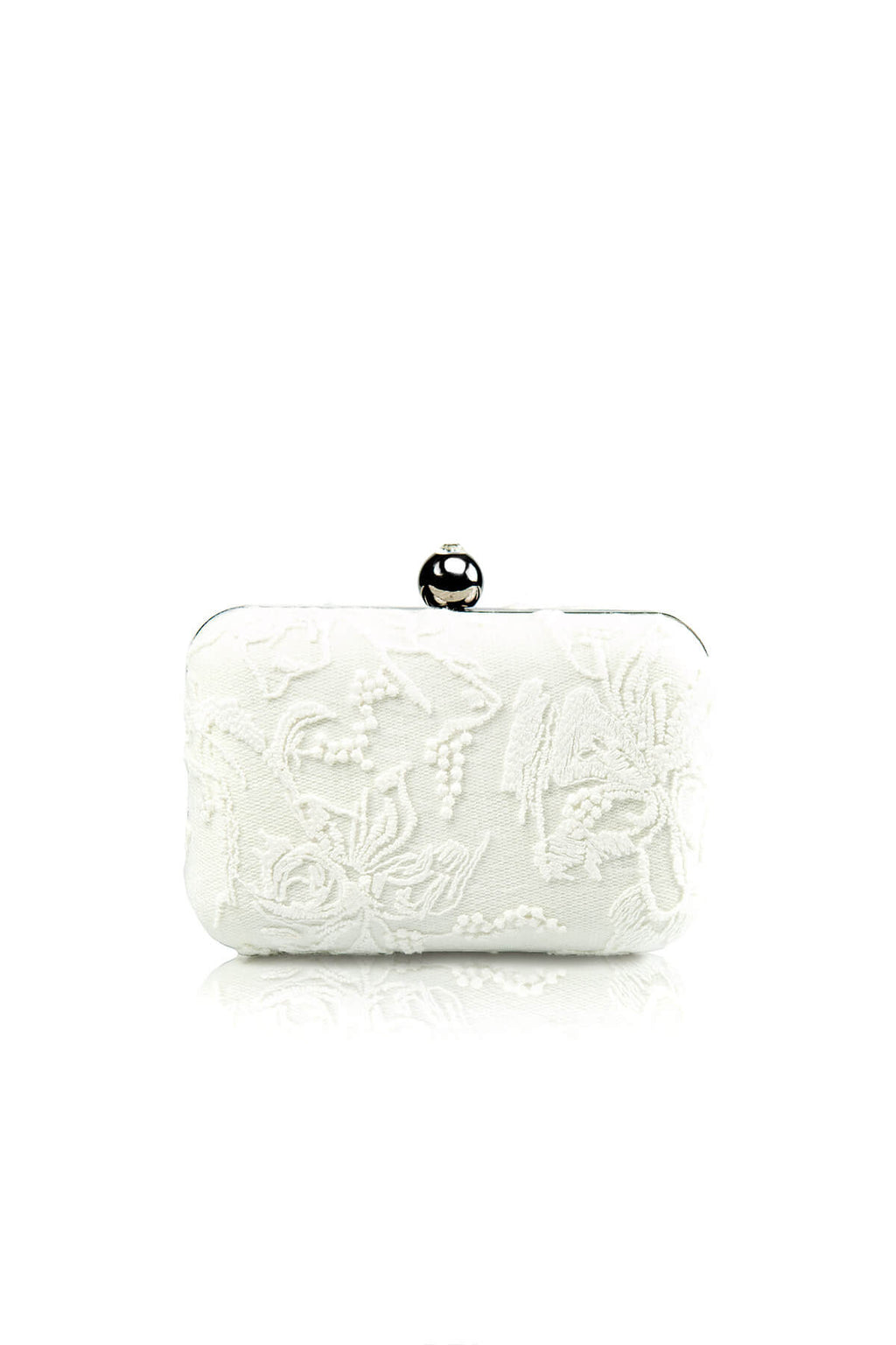 Embroidered Lace Box Clutch