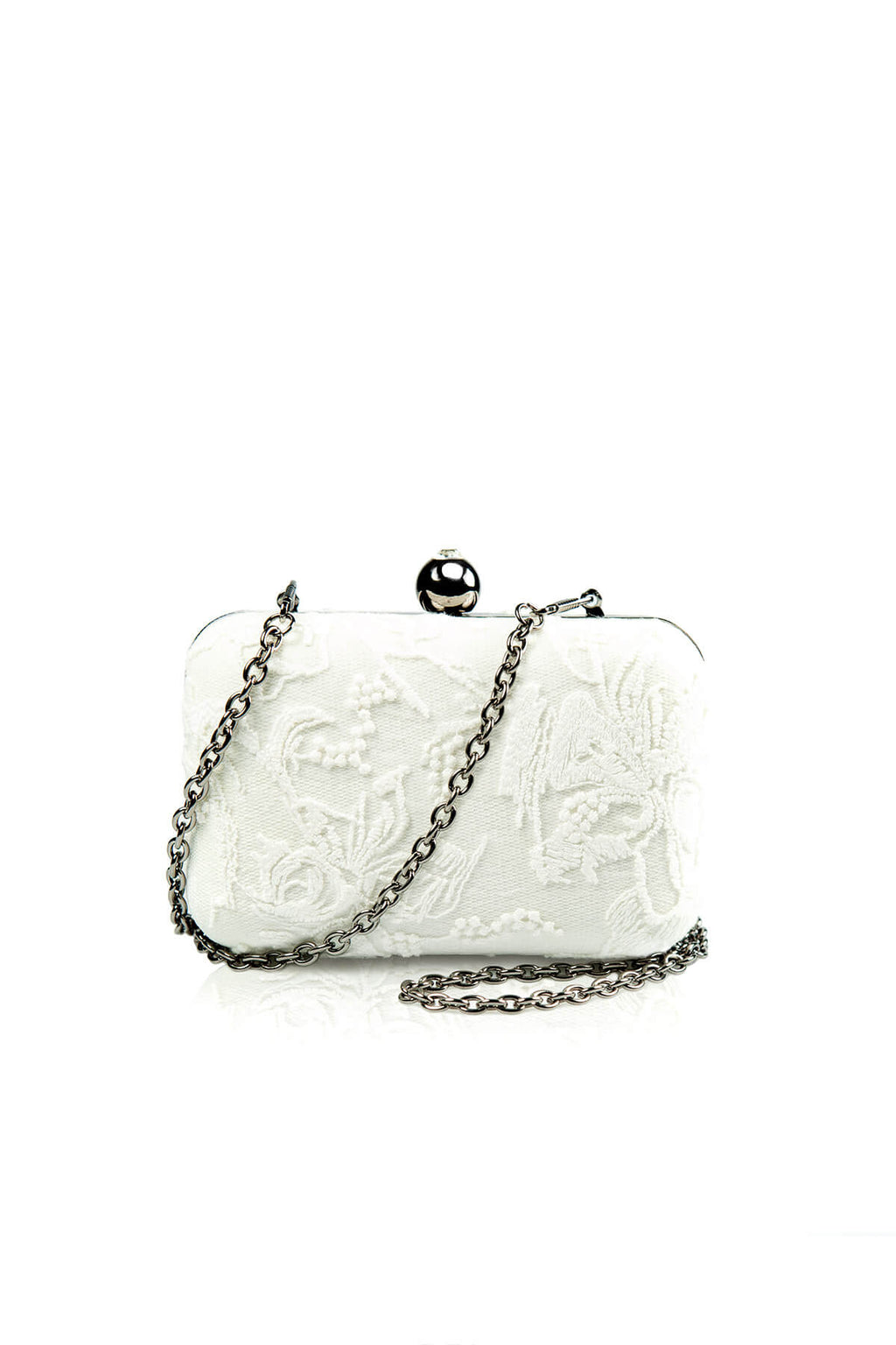 Embroidered Lace Box Clutch