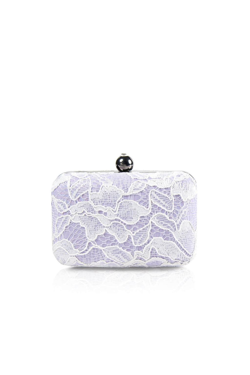 Corded Lace Contrast Box Clutch