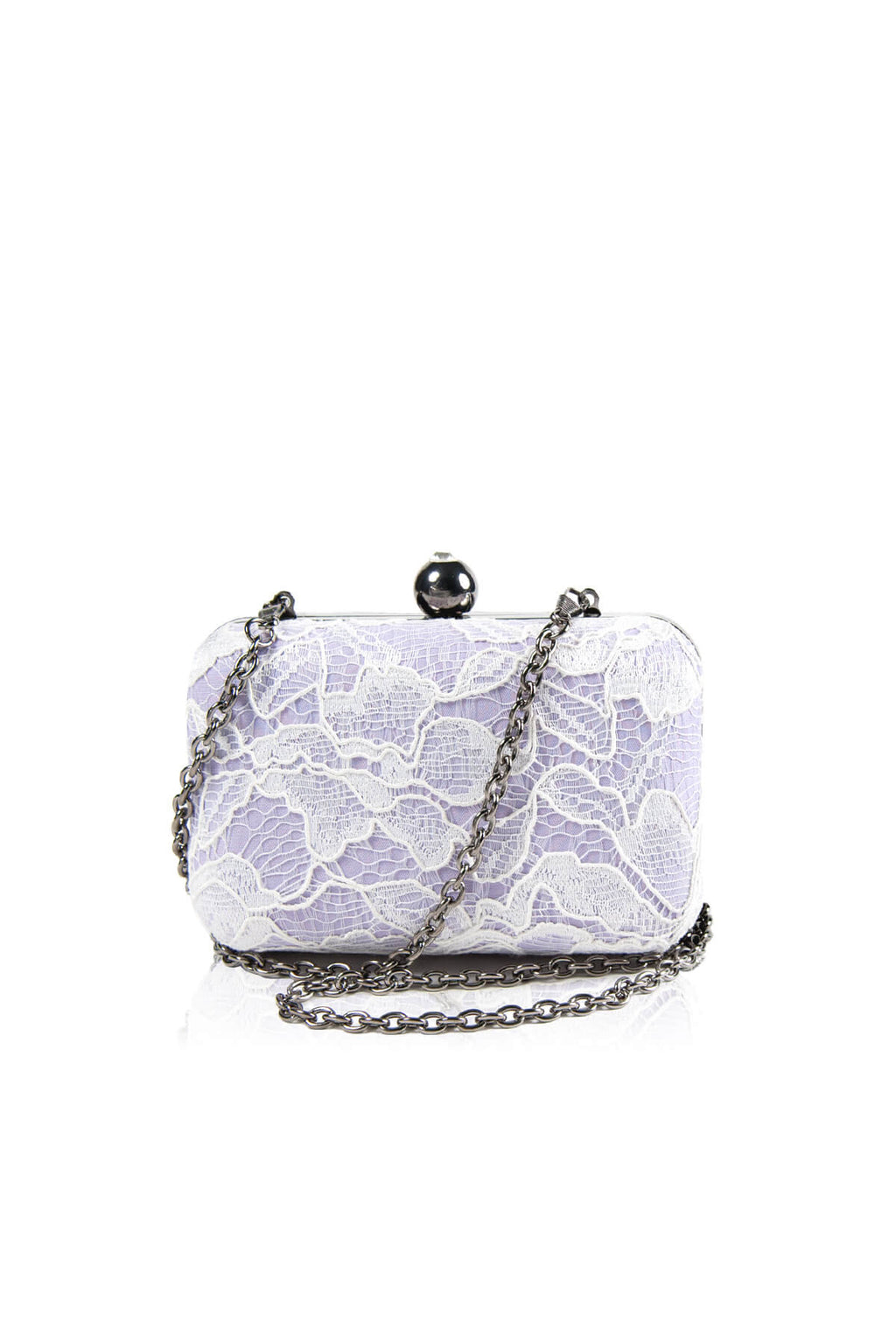 Corded Lace Contrast Box Clutch