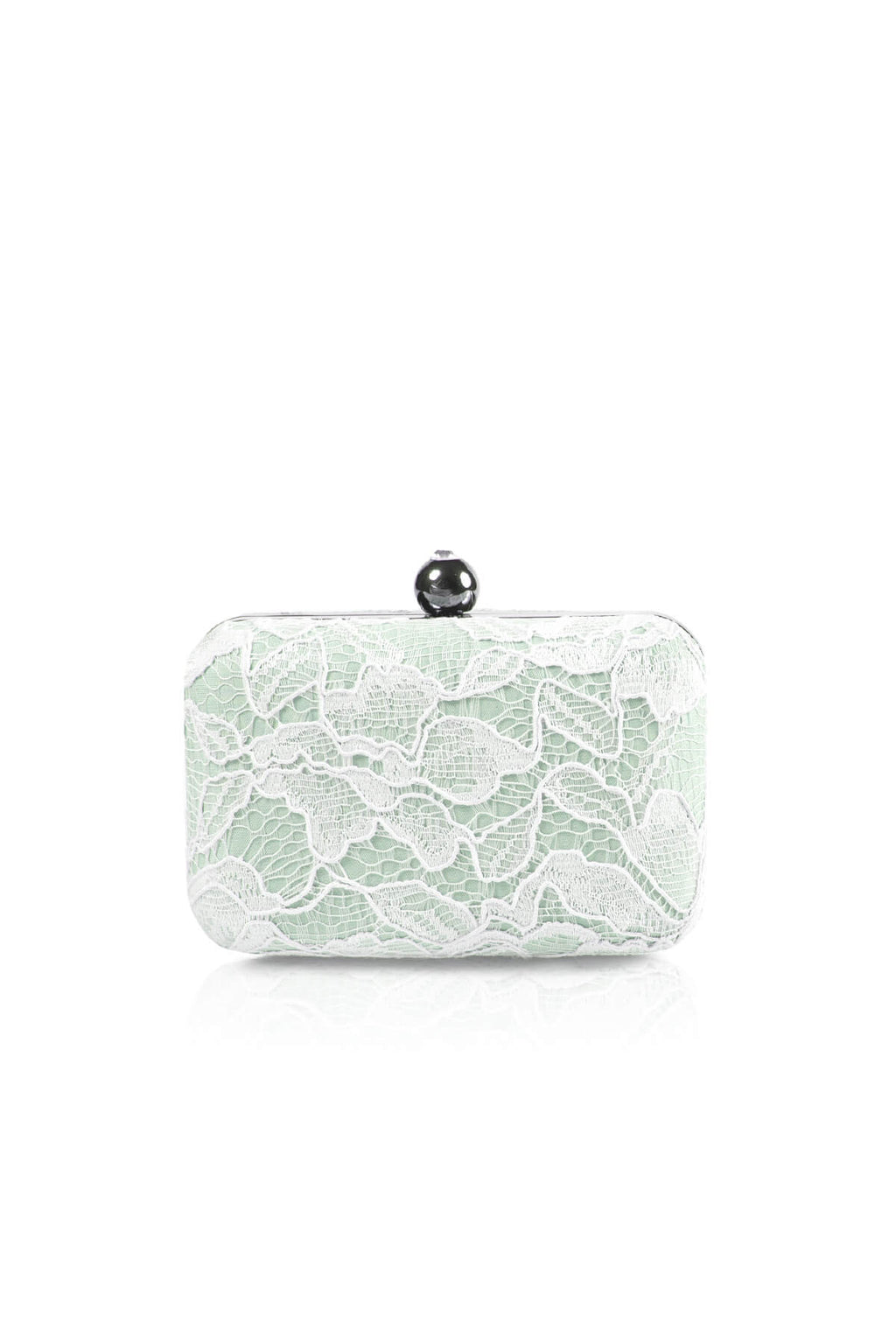 Corded Lace Contrast Box Clutch