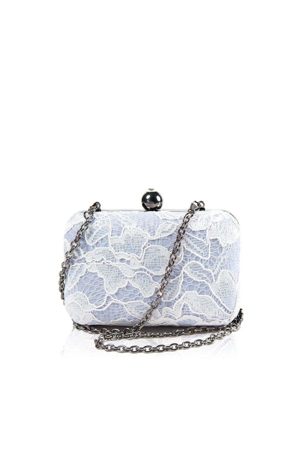 Corded Lace Contrast Box Clutch