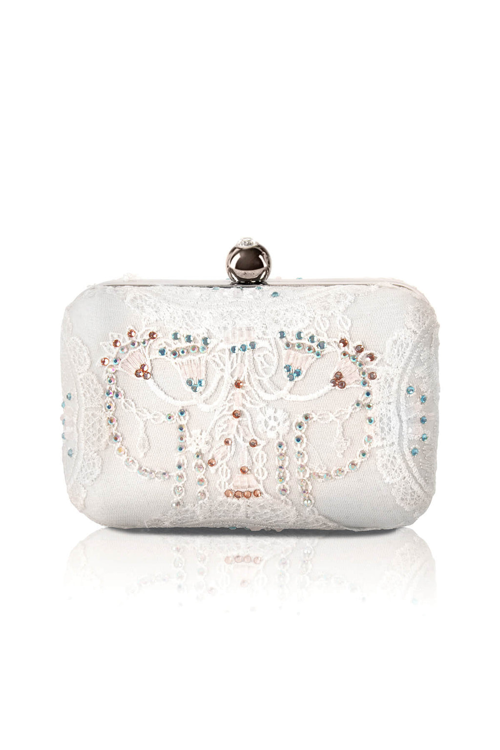 Tadashi Shoji - Jewel Embellished Lace Box Clutch