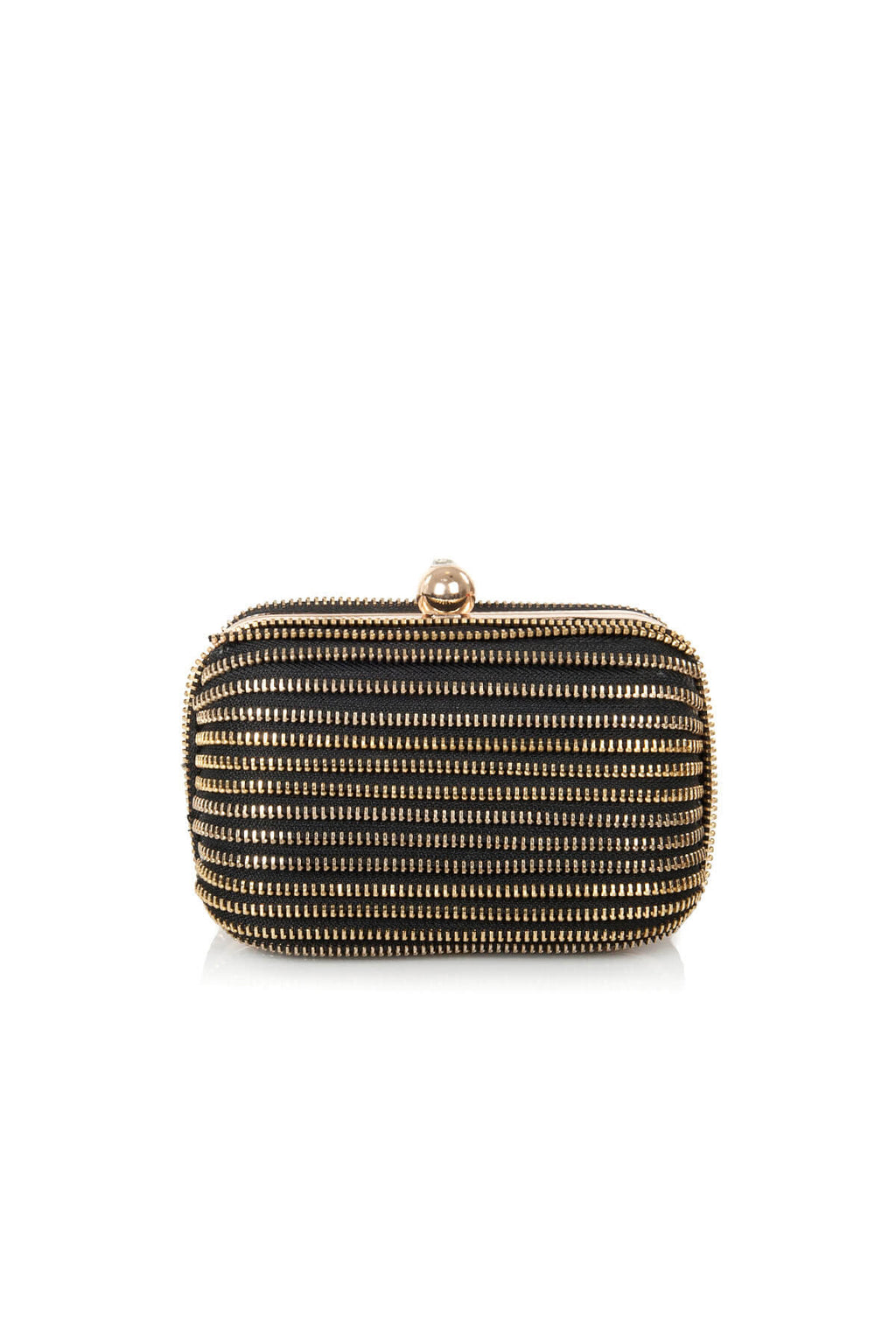 Zipper Embellished Minaudière