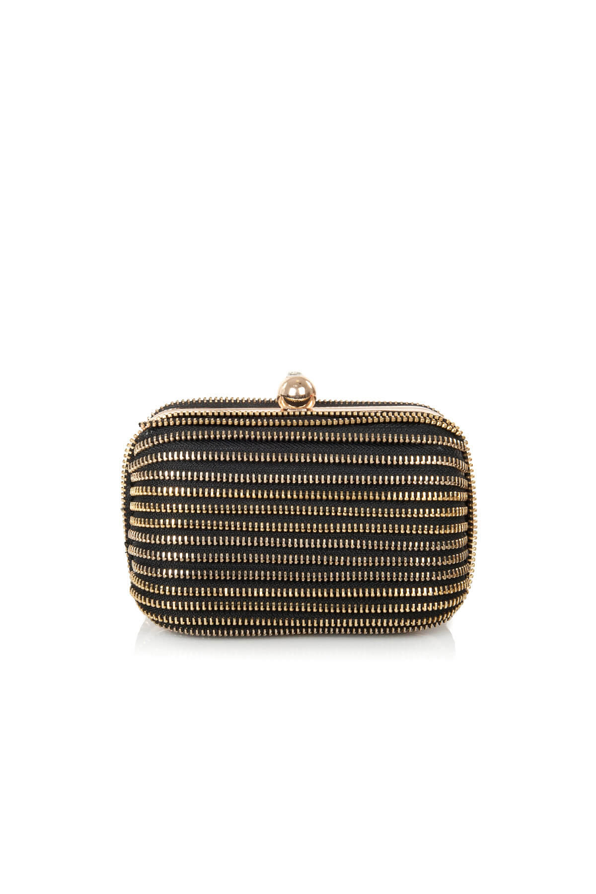 Zipper Embellished Minaudière