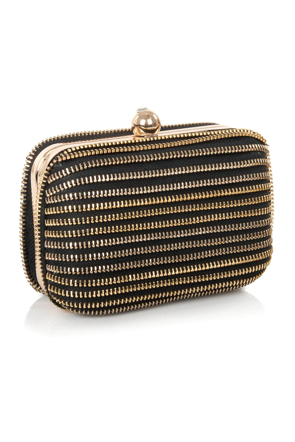 Zipper Embellished Minaudière