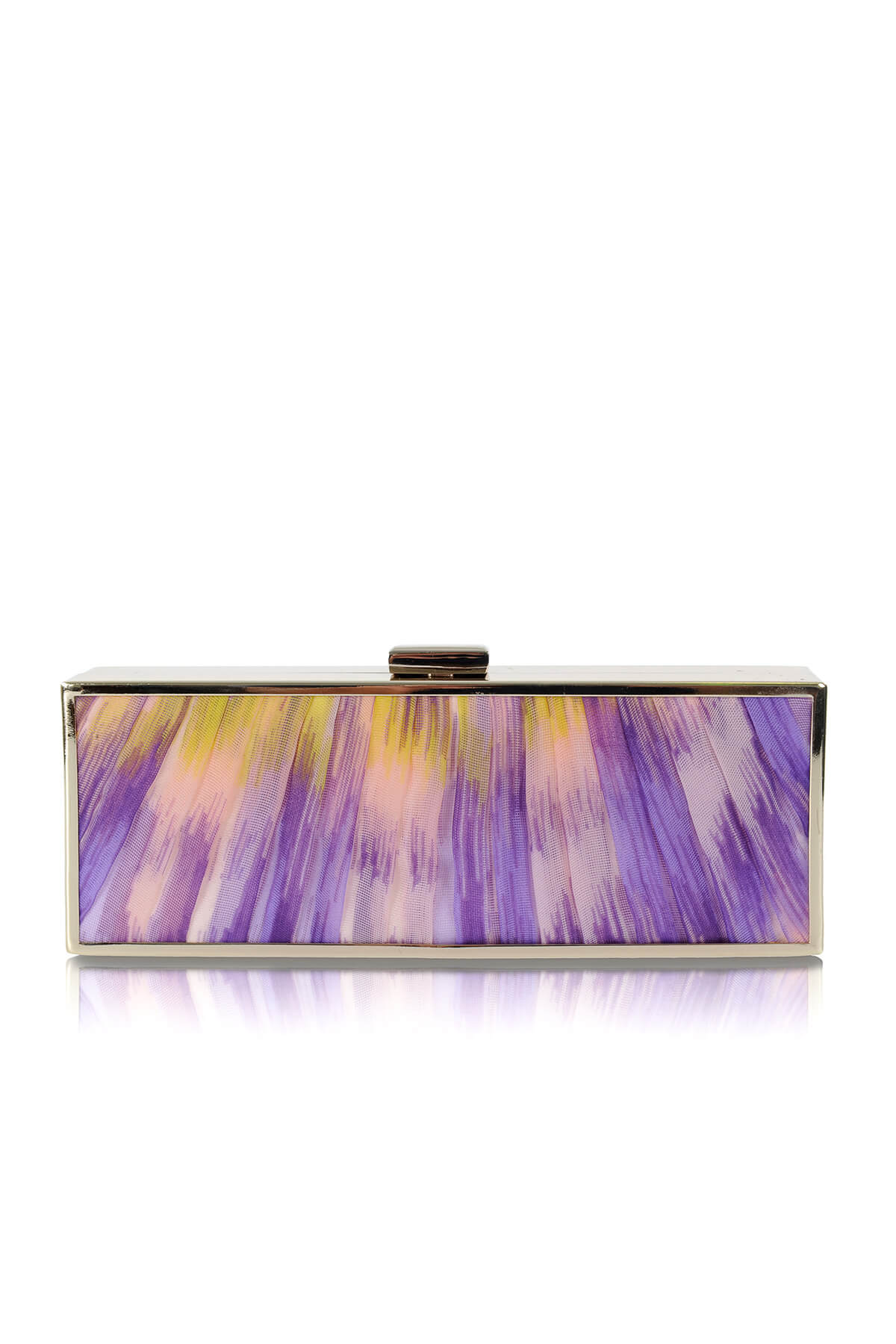 Ikat Printed Gazar Box Clutch