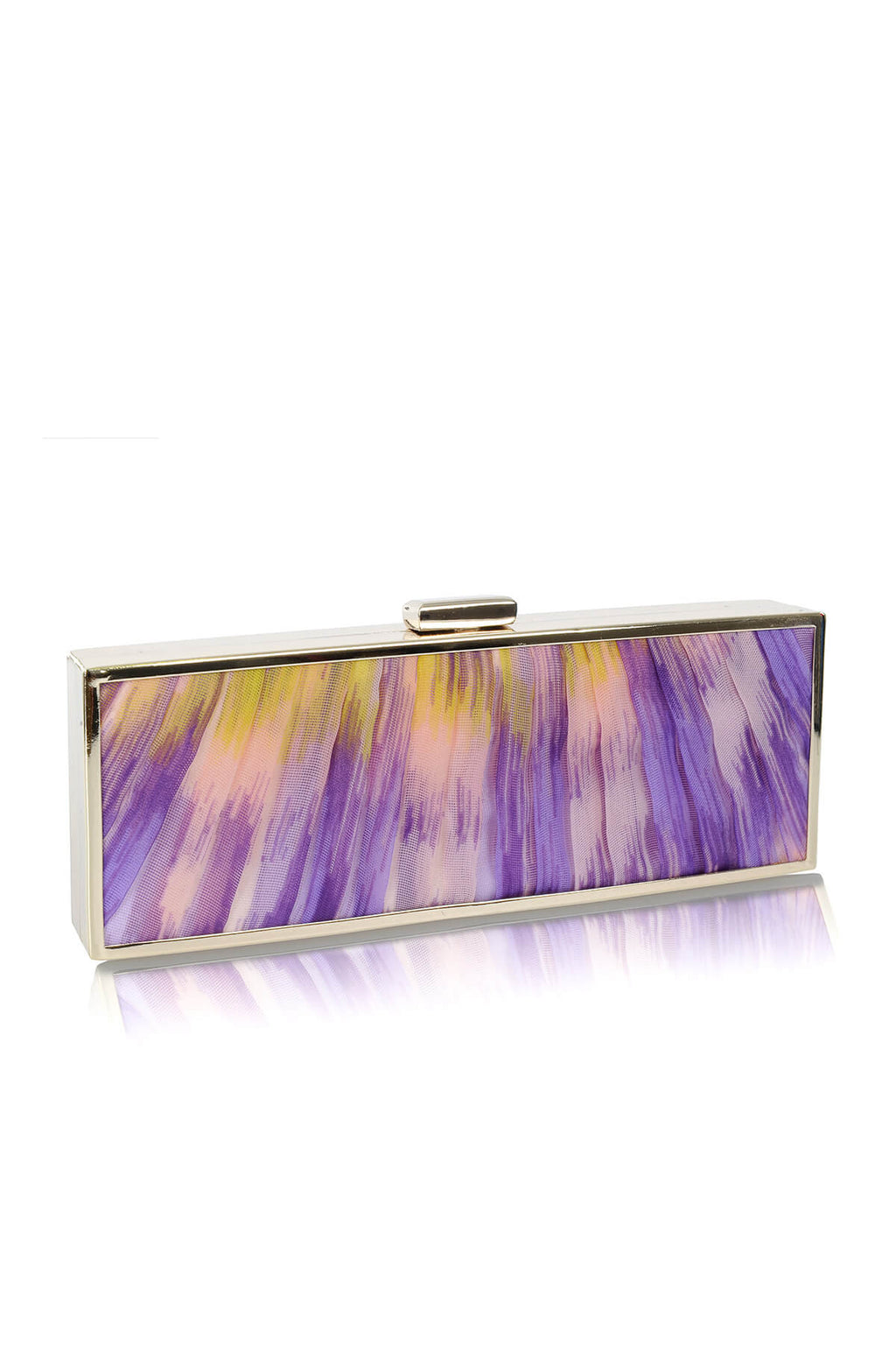 Ikat Printed Gazar Box Clutch