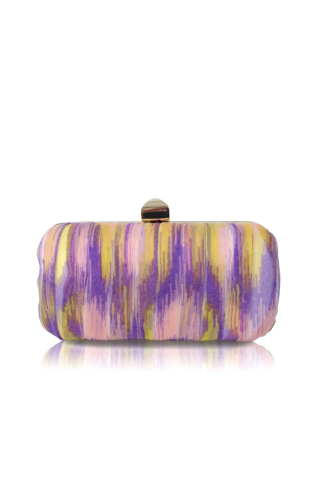Ikat Printed Gazar Box Clutch