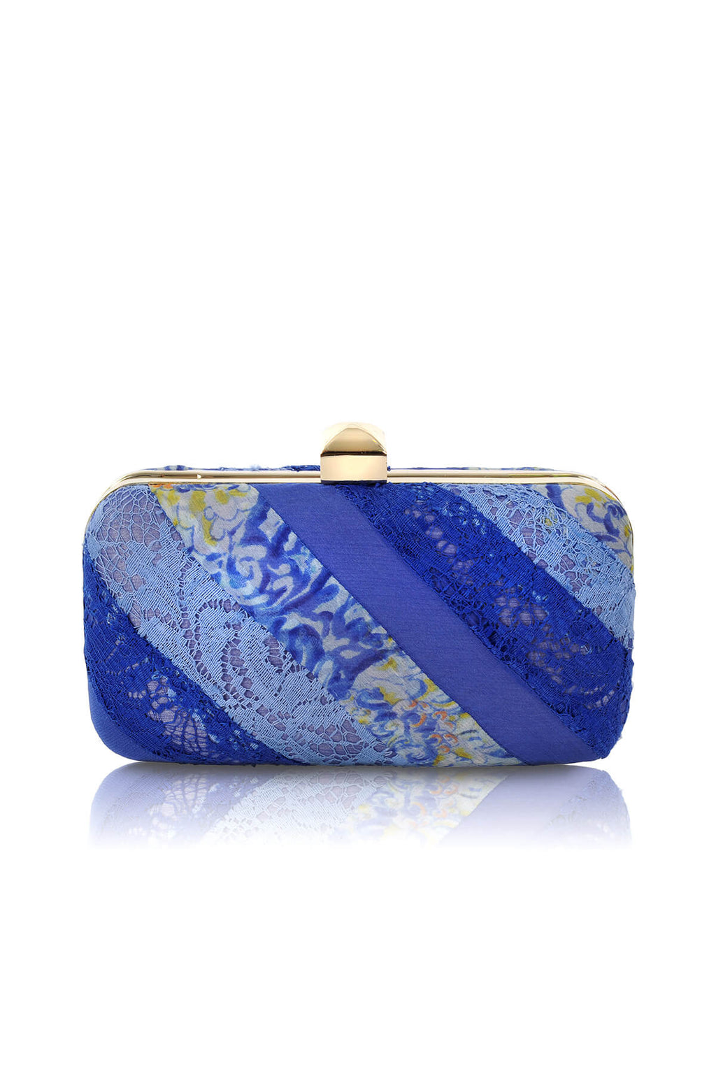 Chiffon and Lace Piecework Box Clutch