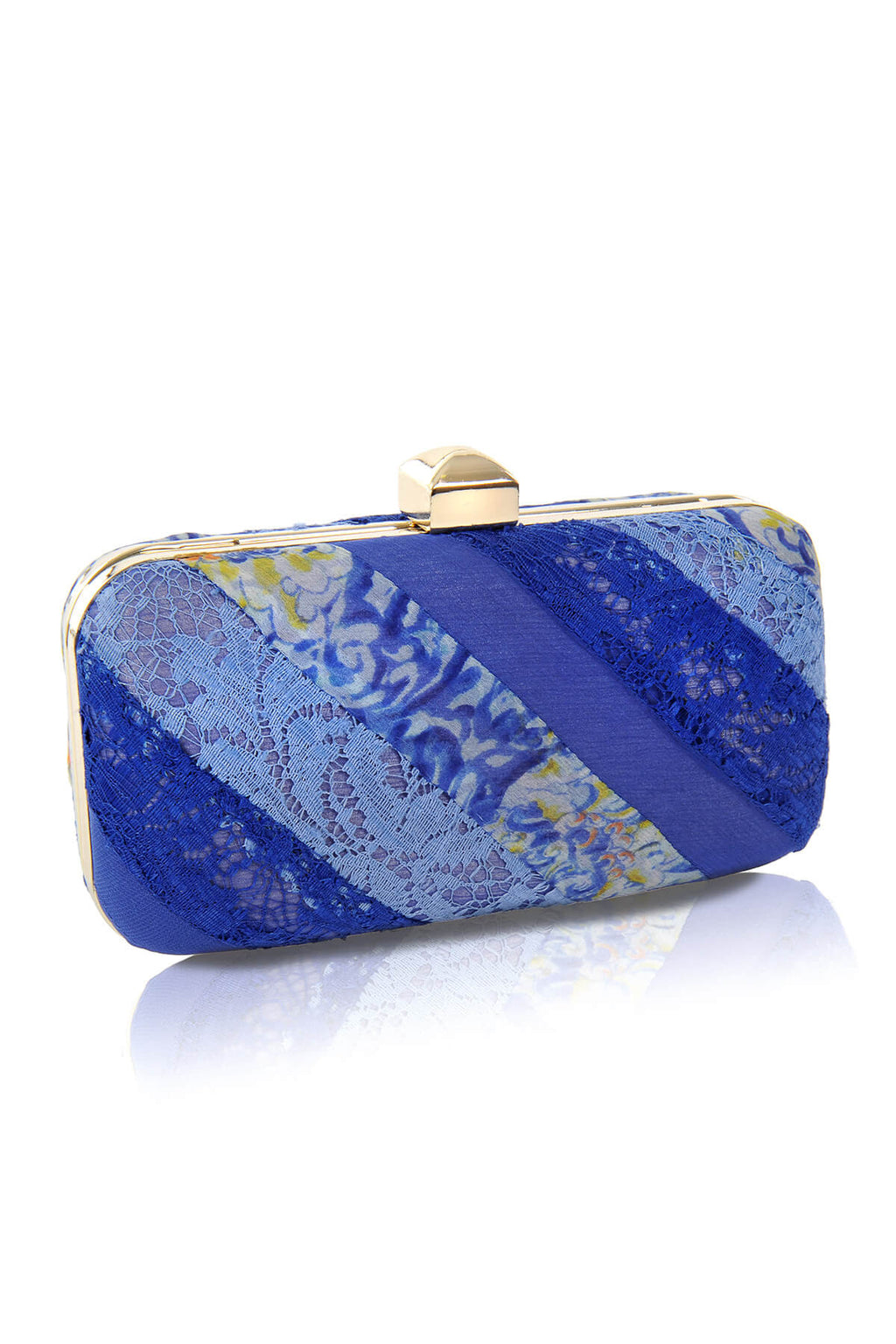 Chiffon and Lace Piecework Box Clutch