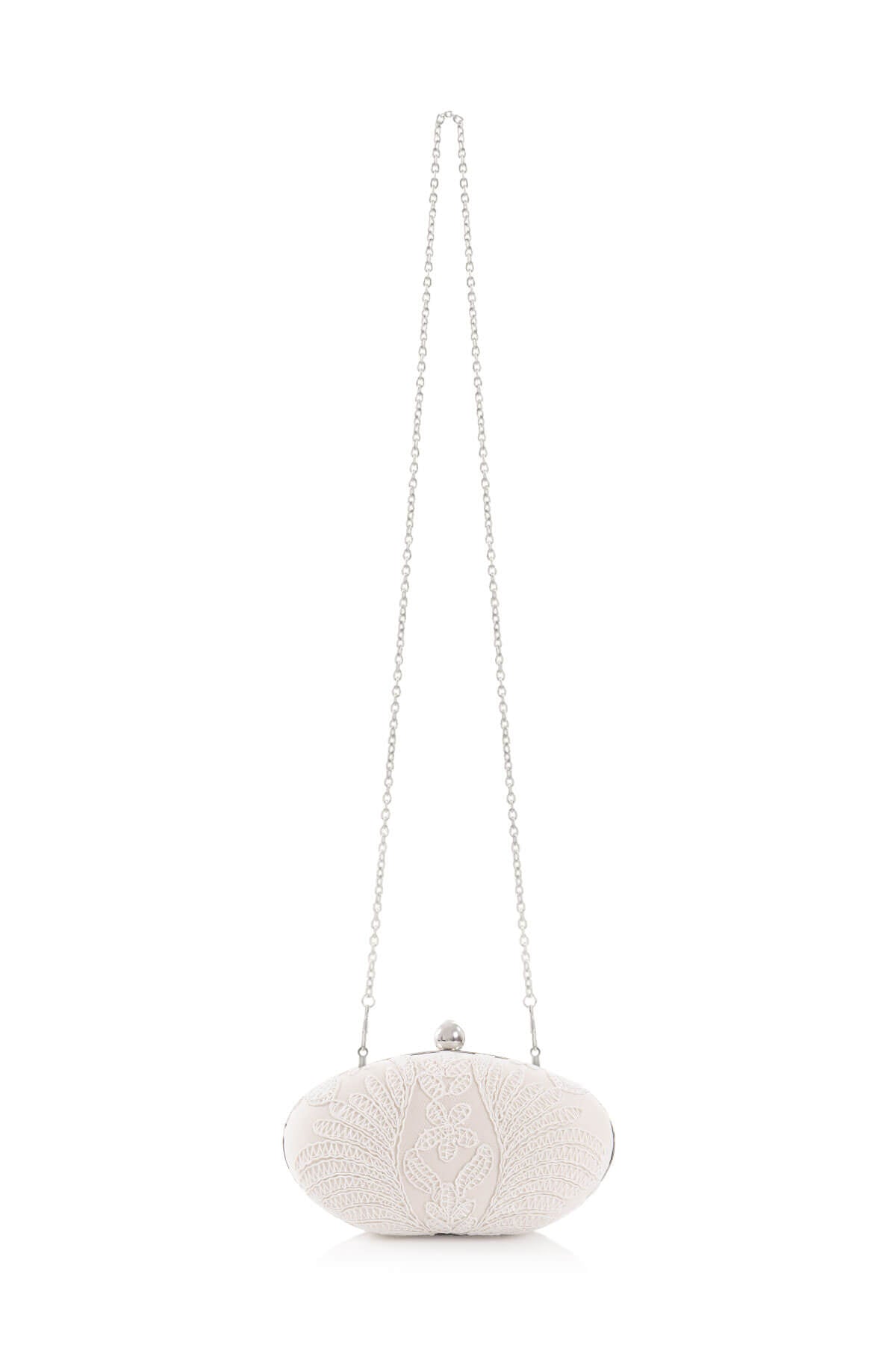Tadashi Shoji - Corded Embroidery on Tulle Oval Clutch 