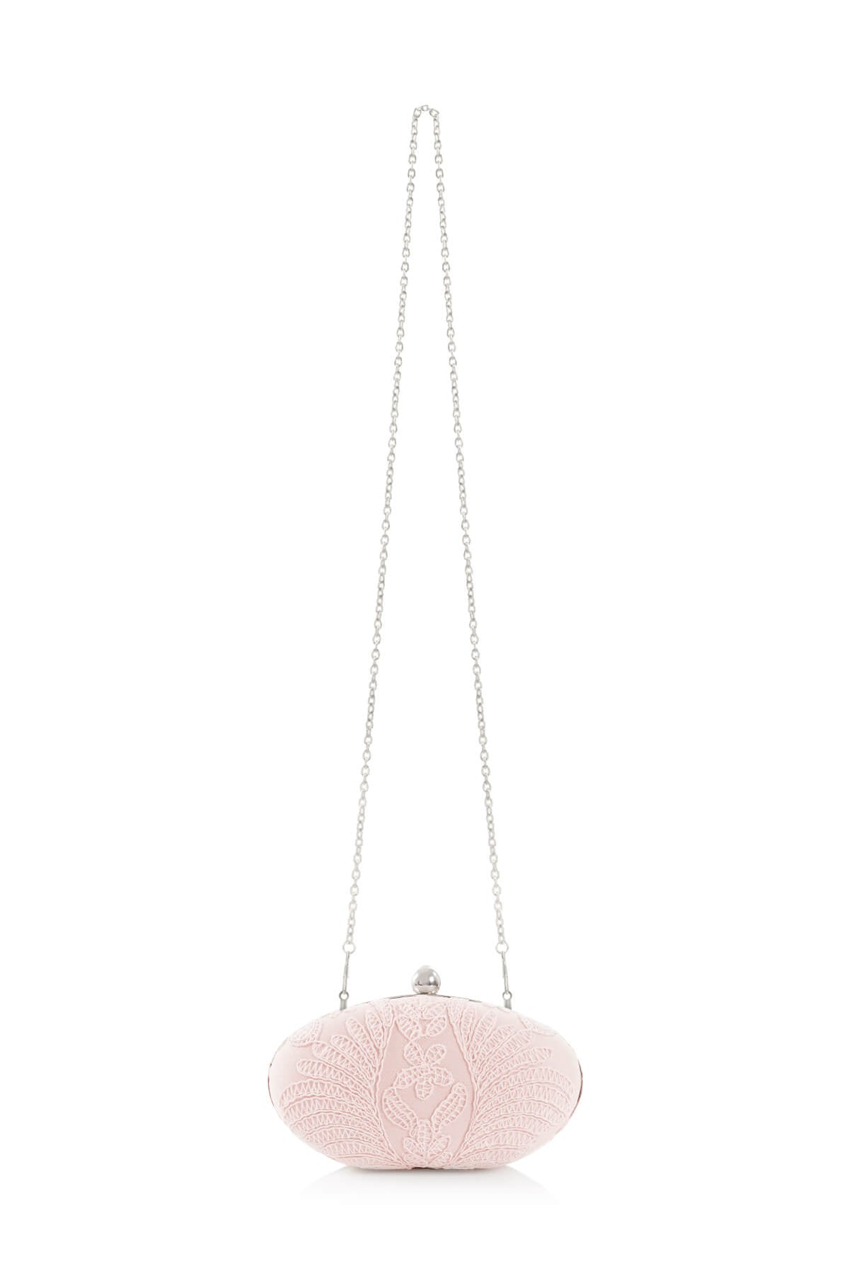 Tadashi Shoji - Corded Embroidery on Tulle Oval Clutch 