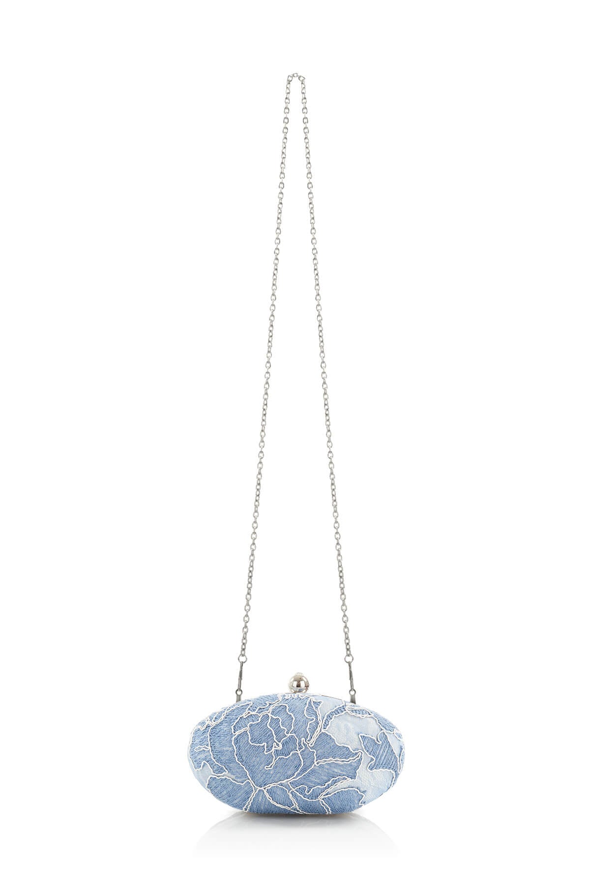 Tadashi Shoji - Peony Embroidered Oval Clutch