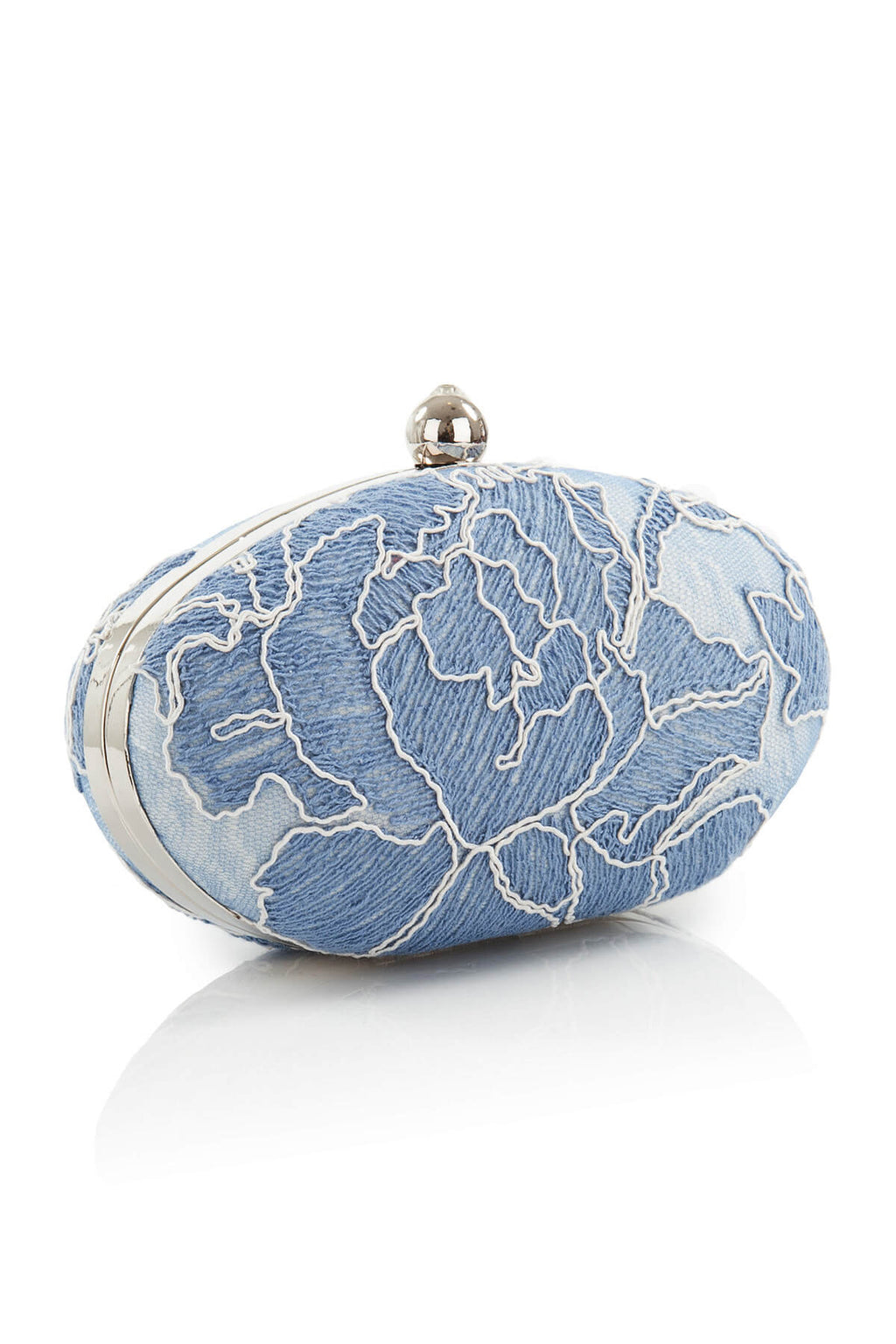 Tadashi Shoji - Peony Embroidered Oval Clutch