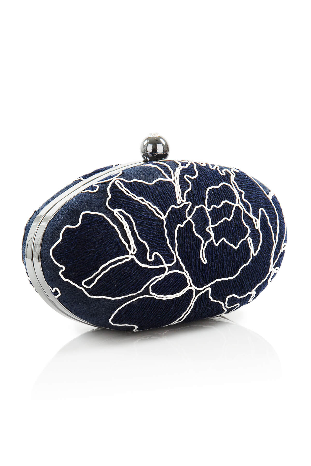 Tadashi Shoji - Peony Embroidered Oval Clutch
