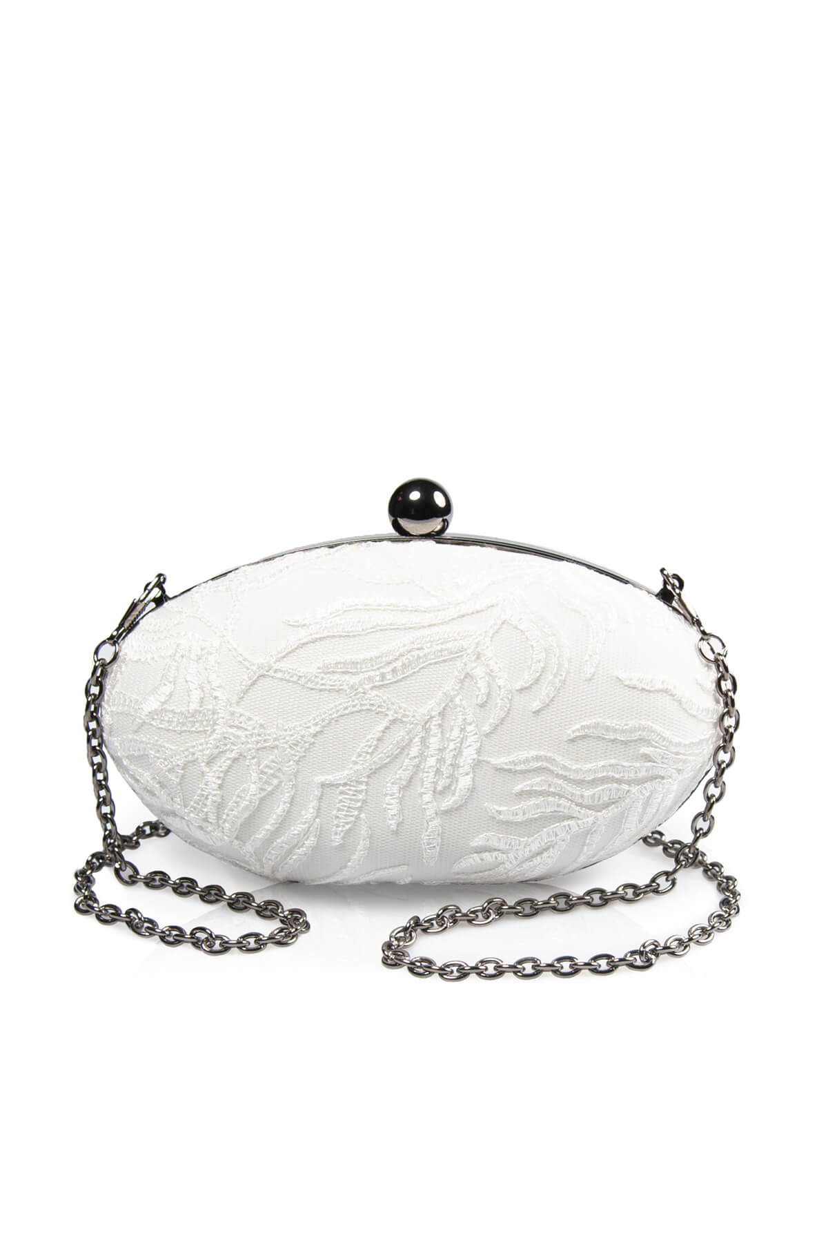 Vine Lace Oval Clutch