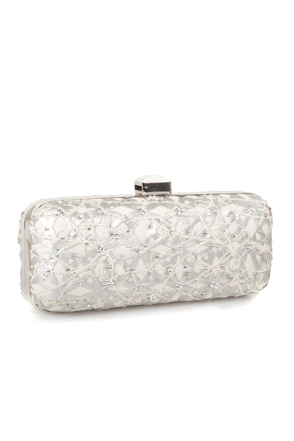 Tadashi Shoji - Embellished Leatherette Rectangle Clutch