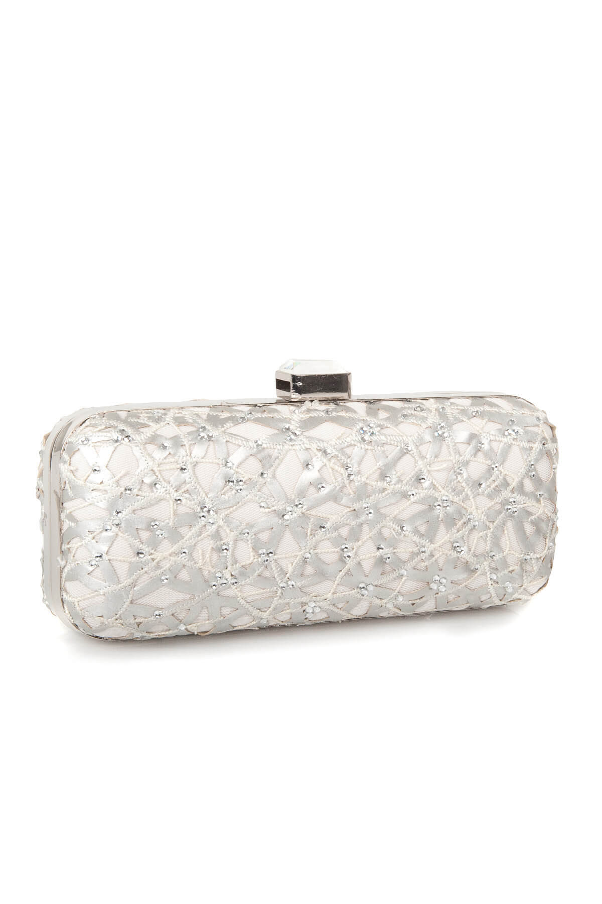 Tadashi Shoji - Embellished Leatherette Rectangle Clutch