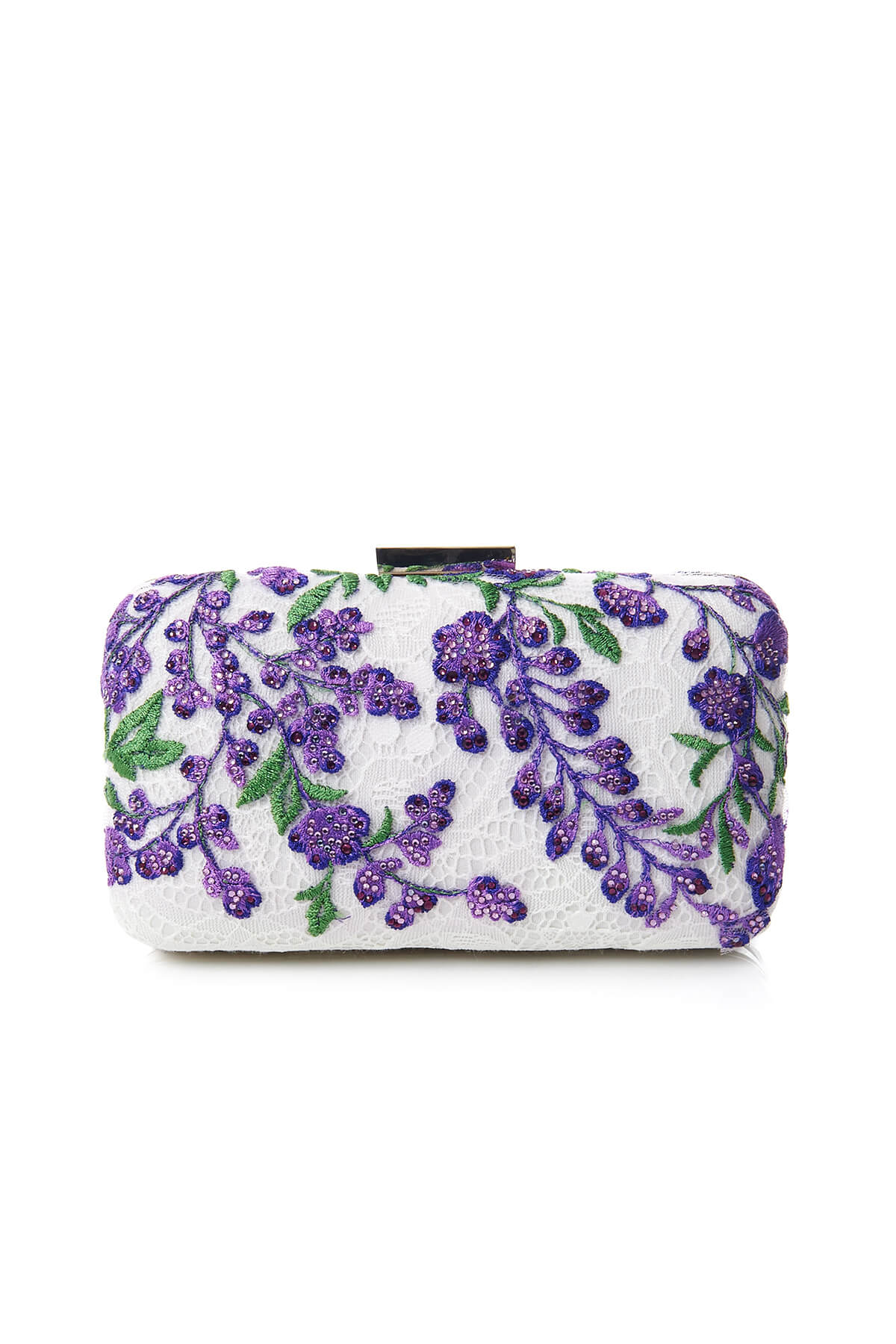 Tadashi Shoji - Beaded Wisteria-Motif Clutch