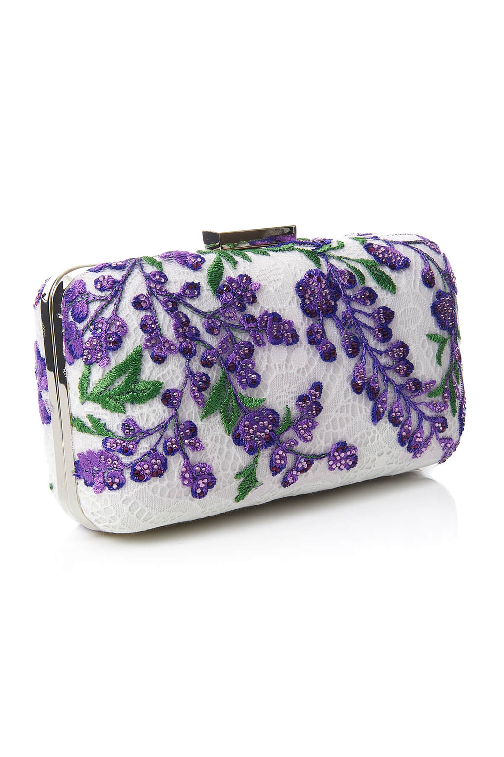 Tadashi Shoji - Beaded Wisteria-Motif Clutch