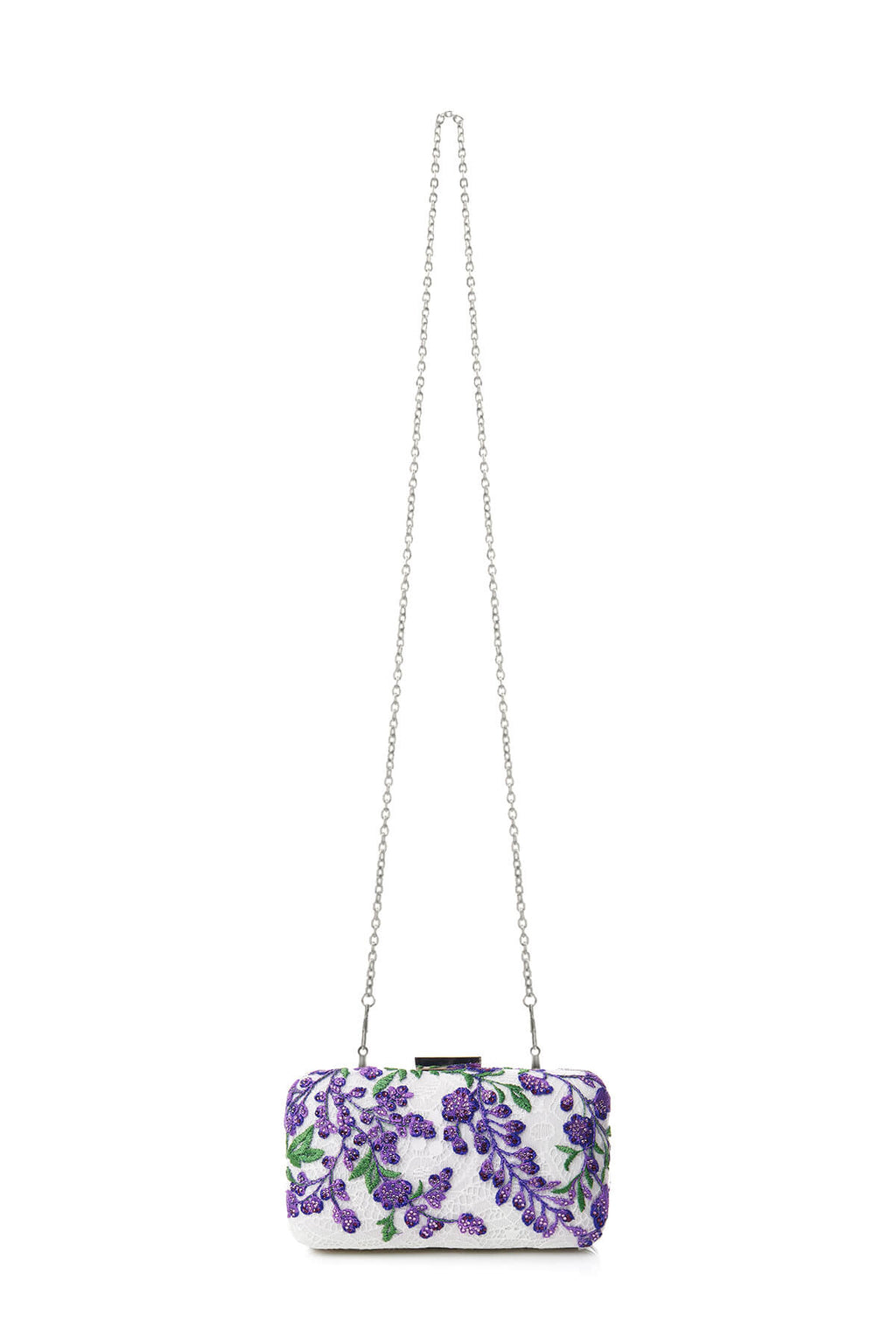 Tadashi Shoji - Beaded Wisteria-Motif Clutch